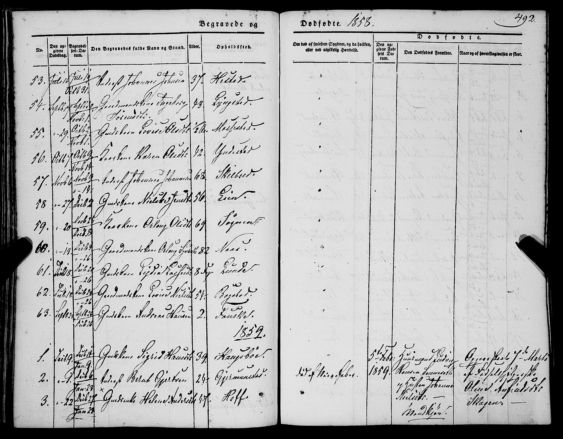 Gaular sokneprestembete, AV/SAB-A-80001/H/Haa: Parish register (official) no. A 4II, 1841-1859, p. 492