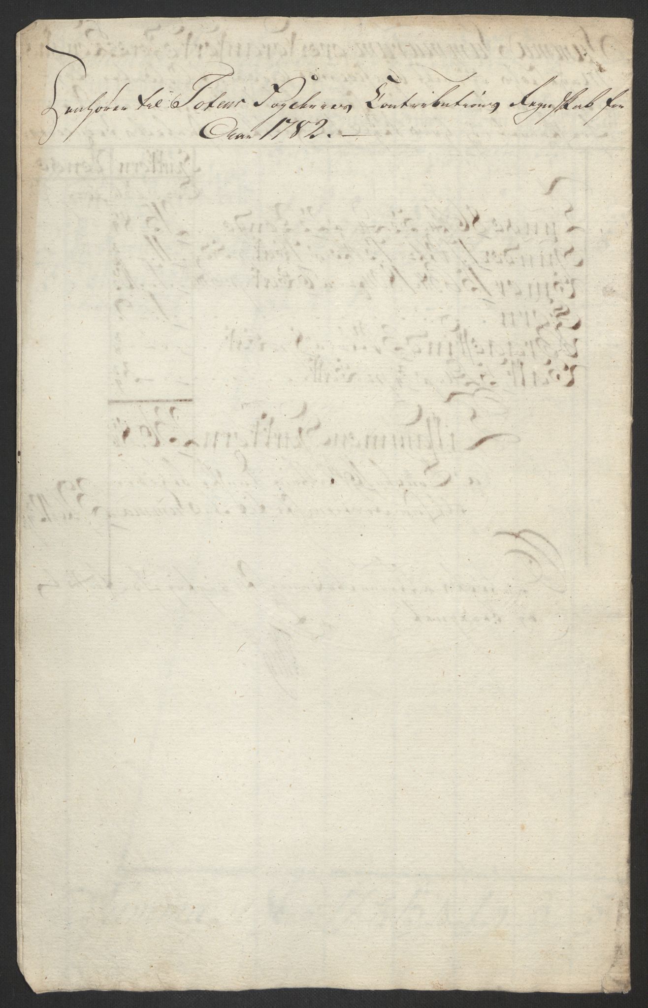 Rentekammeret inntil 1814, Reviderte regnskaper, Fogderegnskap, RA/EA-4092/R19/L1369: Fogderegnskap Toten, Hadeland og Vardal, 1782, p. 234