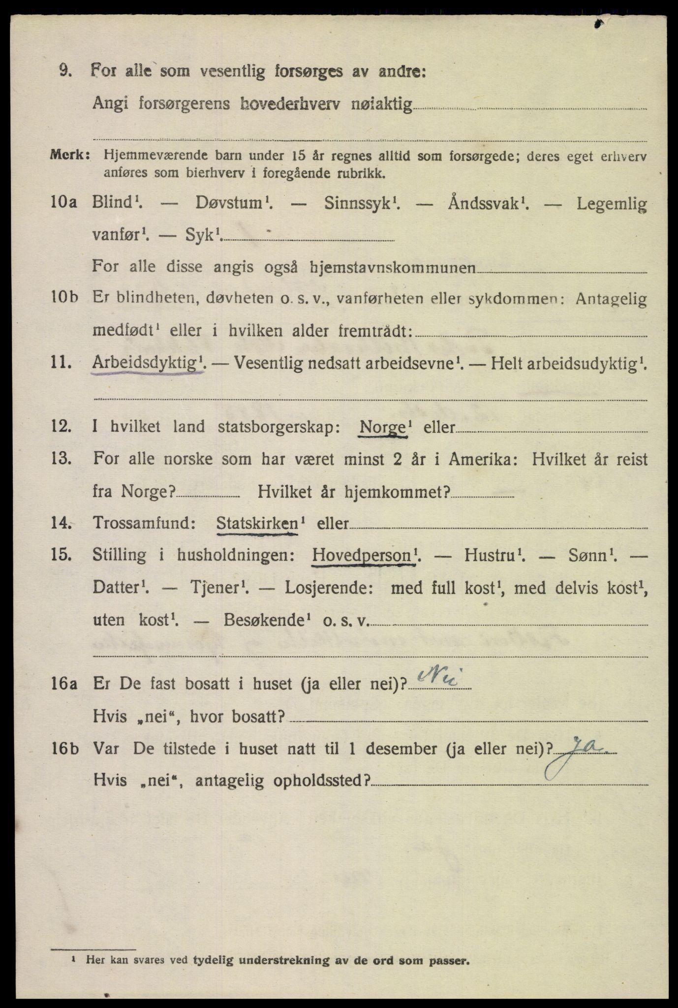 SAK, 1920 census for Randesund, 1920, p. 1435