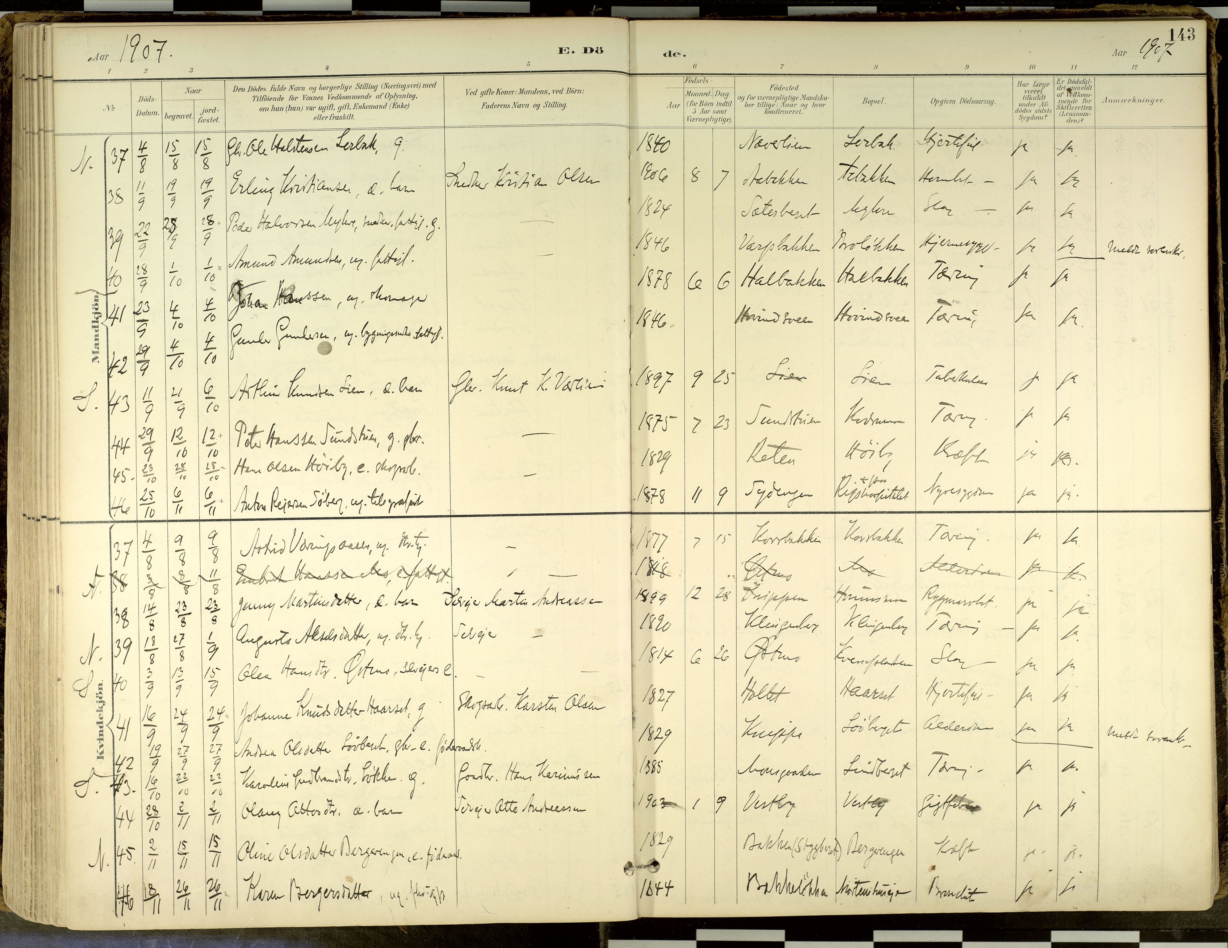 Elverum prestekontor, AV/SAH-PREST-044/H/Ha/Haa/L0018: Parish register (official) no. 18, 1894-1914, p. 143