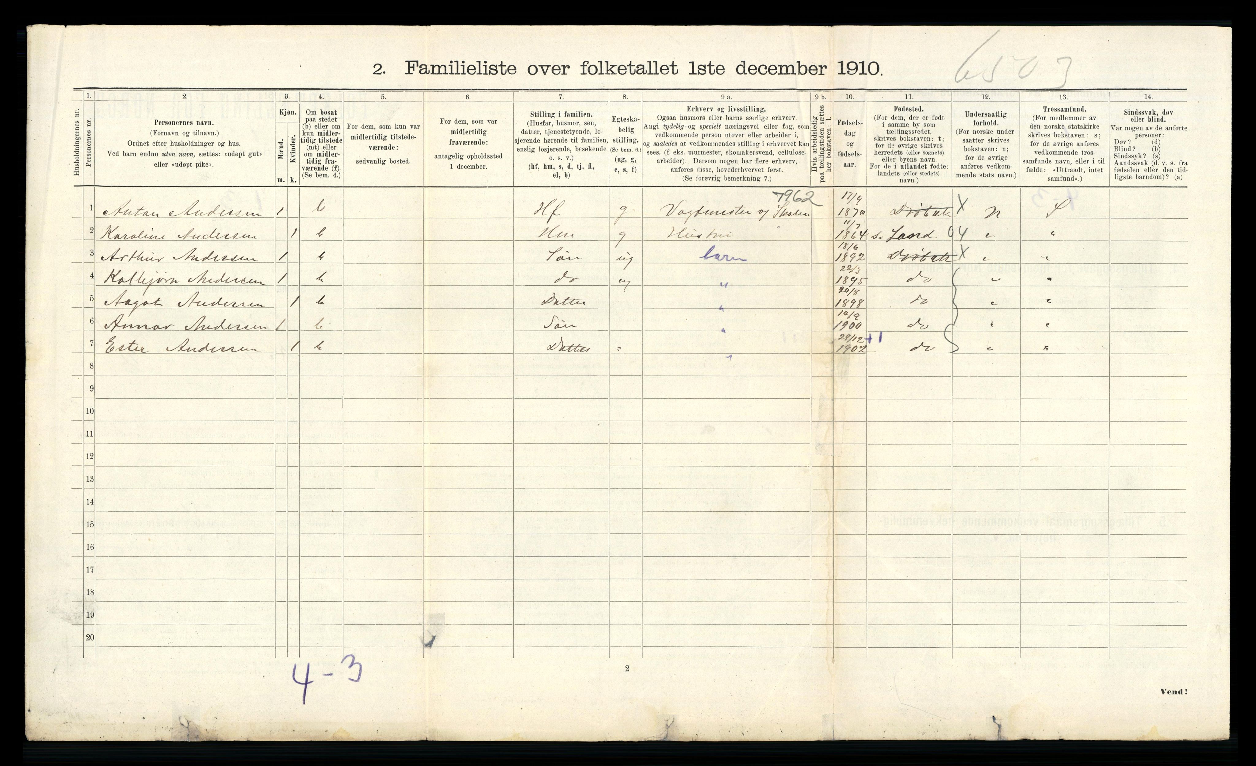 RA, 1910 census for Drøbak, 1910, p. 885