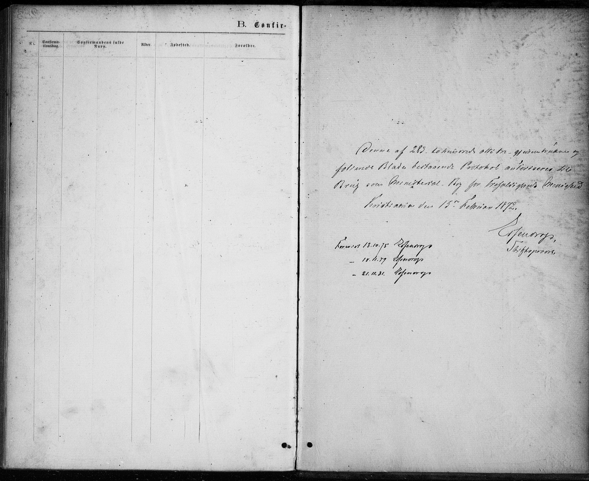 Trefoldighet prestekontor Kirkebøker, SAO/A-10882/F/Fb/L0002: Parish register (official) no. II 2, 1871-1880