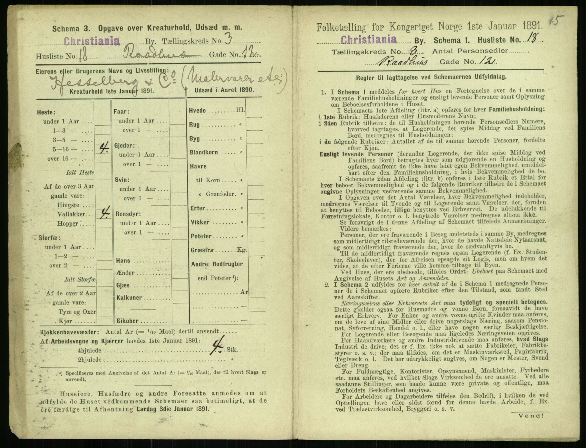 RA, 1891 census for 0301 Kristiania, 1891, p. 1217