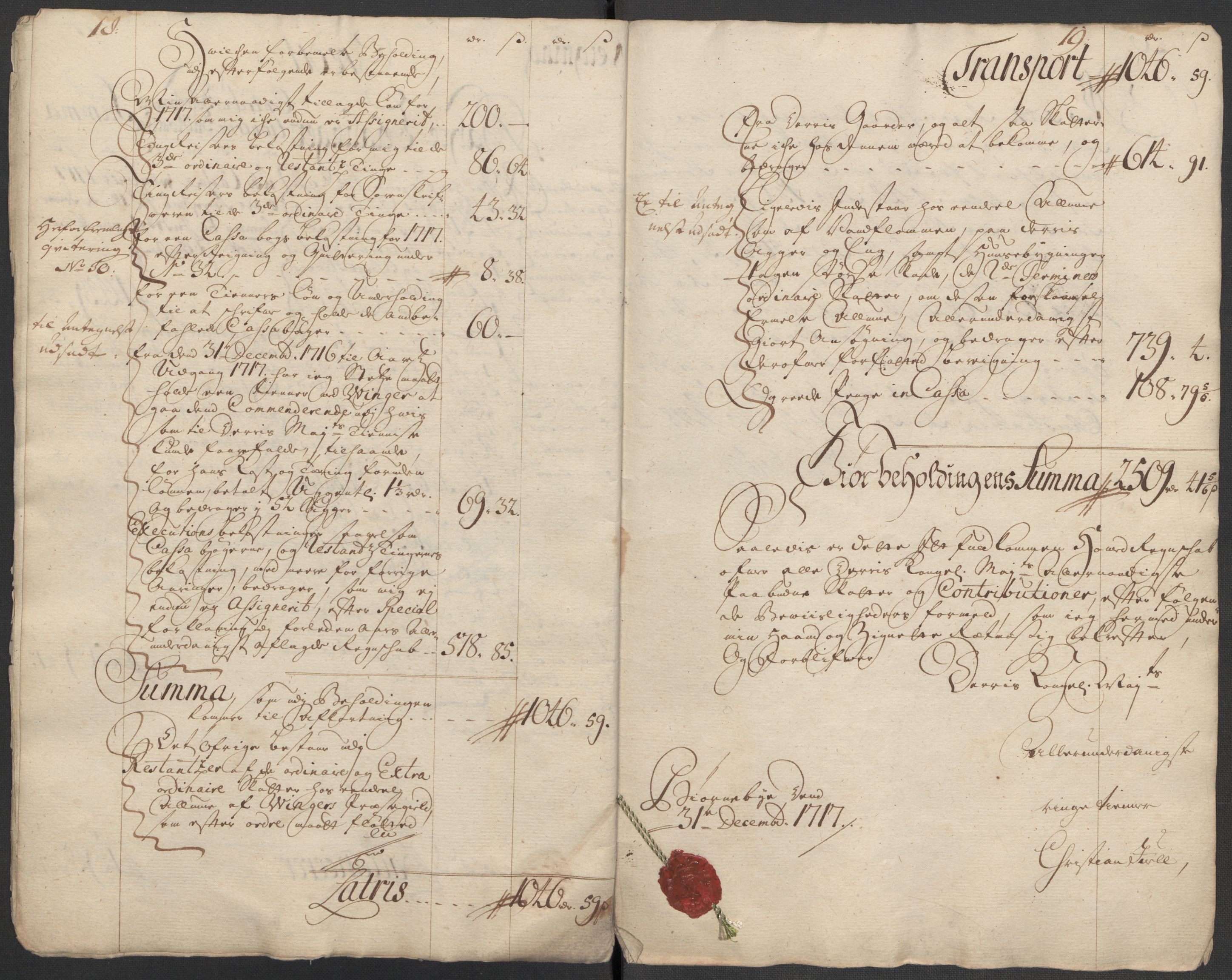 Rentekammeret inntil 1814, Reviderte regnskaper, Fogderegnskap, AV/RA-EA-4092/R13/L0856: Fogderegnskap Solør, Odal og Østerdal, 1717, p. 14