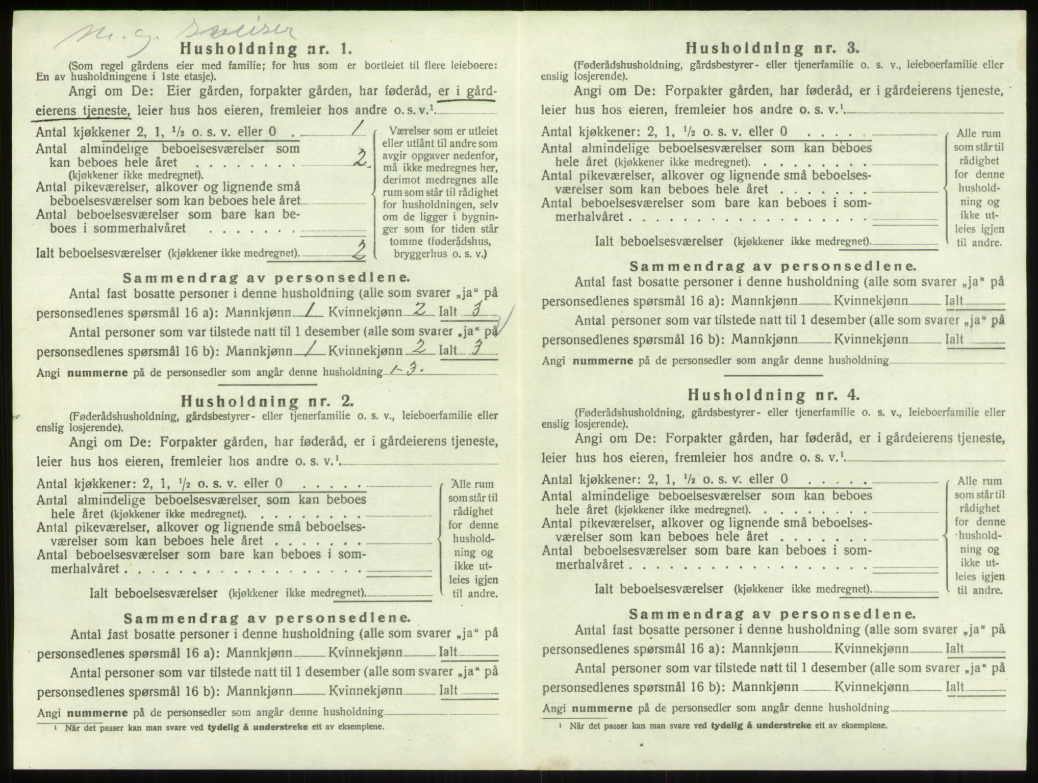 SAO, 1920 census for Berg, 1920, p. 1211