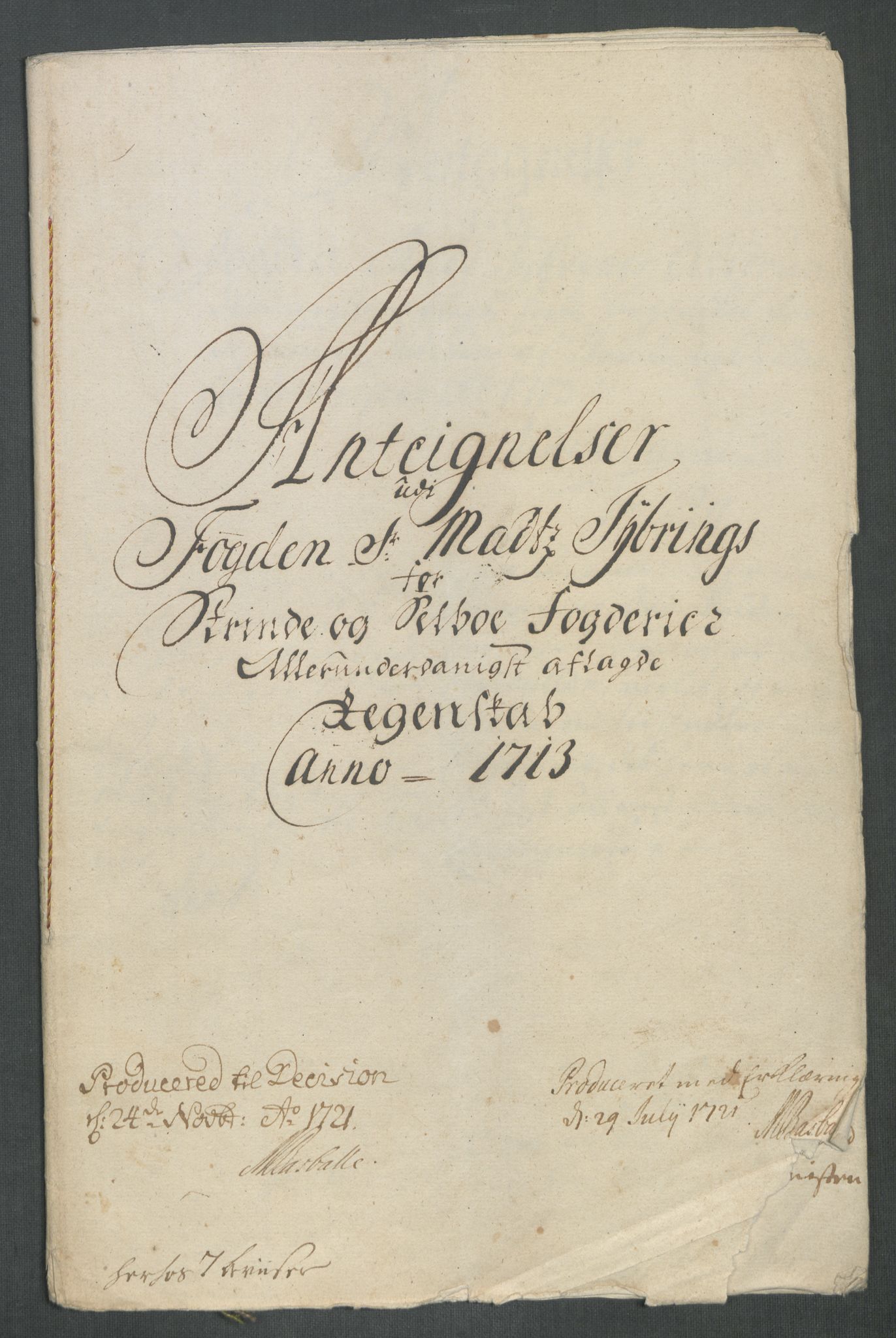 Rentekammeret inntil 1814, Reviderte regnskaper, Fogderegnskap, RA/EA-4092/R61/L4113: Fogderegnskap Strinda og Selbu, 1712-1713, p. 527
