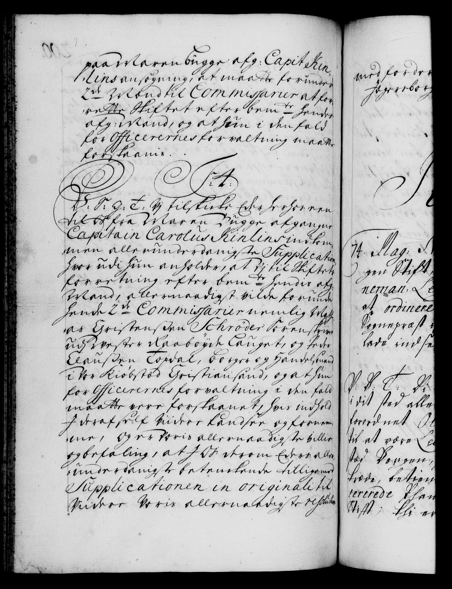 Danske Kanselli 1572-1799, RA/EA-3023/F/Fc/Fca/Fcab/L0019: Norske tegnelser, 1710-1714, p. 200b