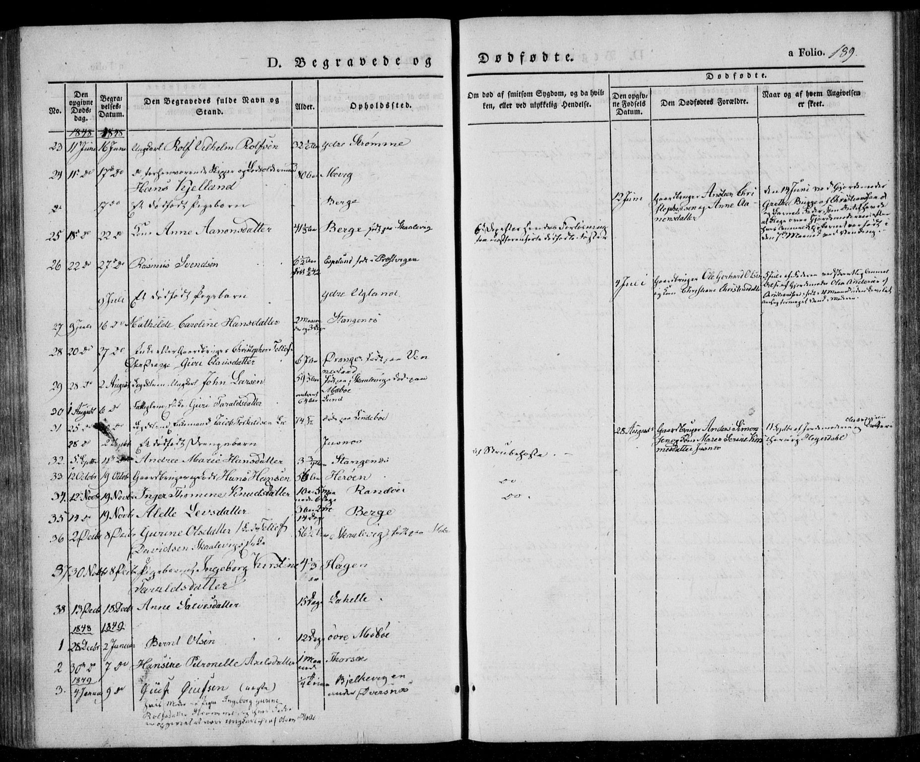 Oddernes sokneprestkontor, SAK/1111-0033/F/Fa/Faa/L0006: Parish register (official) no. A 6, 1838-1851, p. 189