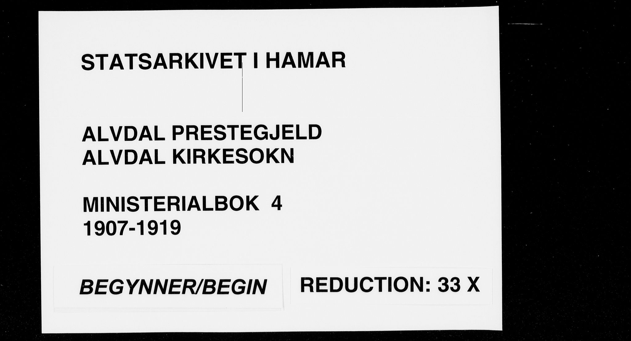 Alvdal prestekontor, AV/SAH-PREST-060/H/Ha/Haa/L0004: Parish register (official) no. 4, 1907-1919