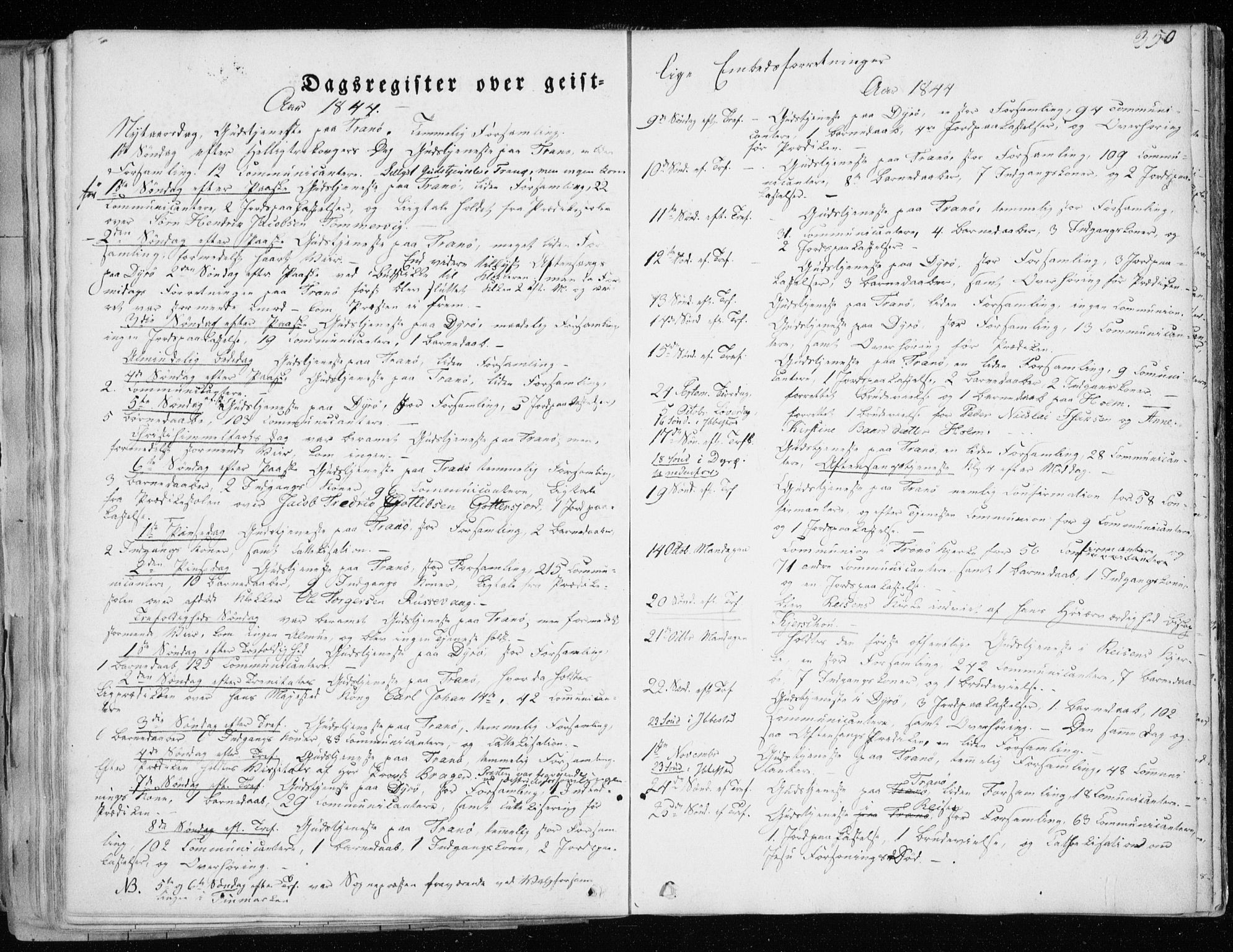 Tranøy sokneprestkontor, SATØ/S-1313/I/Ia/Iaa/L0006kirke: Parish register (official) no. 6, 1844-1855, p. 350