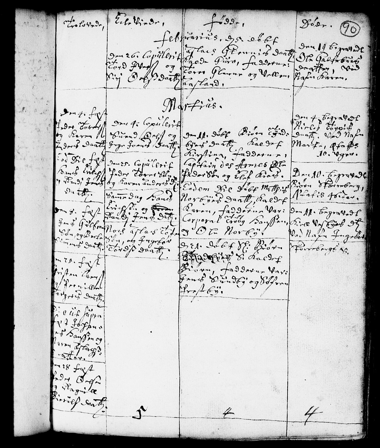 Spydeberg prestekontor Kirkebøker, AV/SAO-A-10924/F/Fa/L0001: Parish register (official) no. I 1, 1696-1738, p. 90