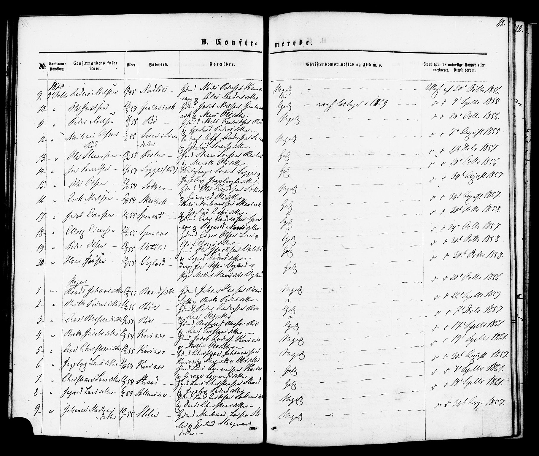 Ministerialprotokoller, klokkerbøker og fødselsregistre - Møre og Romsdal, AV/SAT-A-1454/576/L0884: Parish register (official) no. 576A02, 1865-1879, p. 118