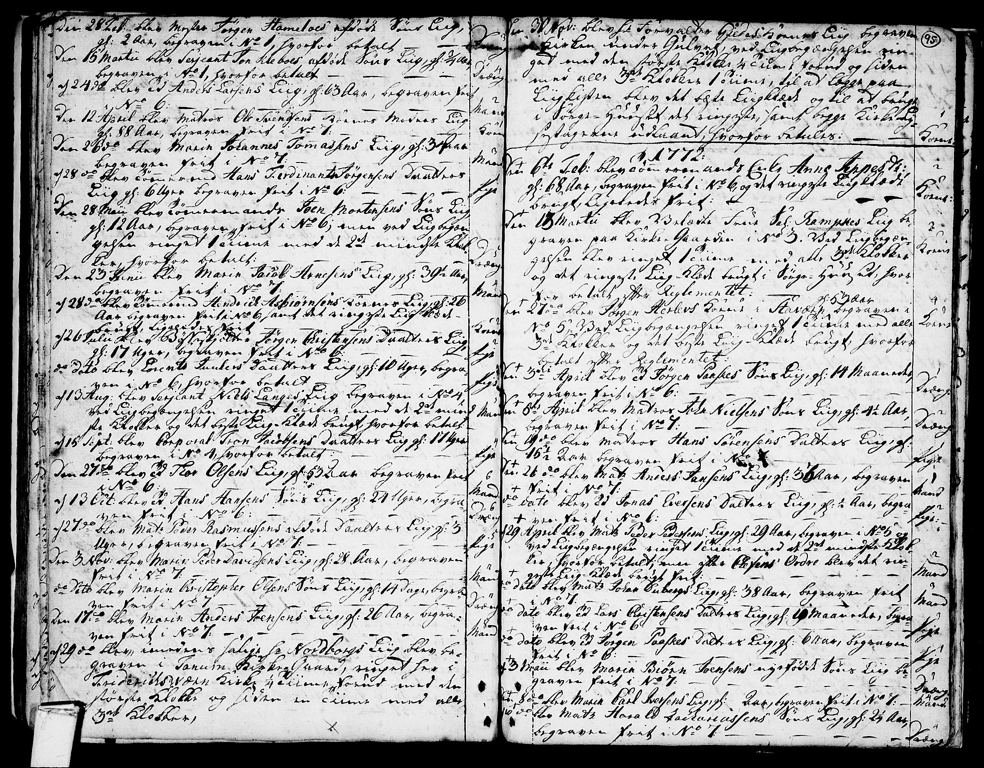 Stavern kirkebøker, AV/SAKO-A-318/F/Fa/L0001: Parish register (official) no. 1, 1756-1782, p. 95