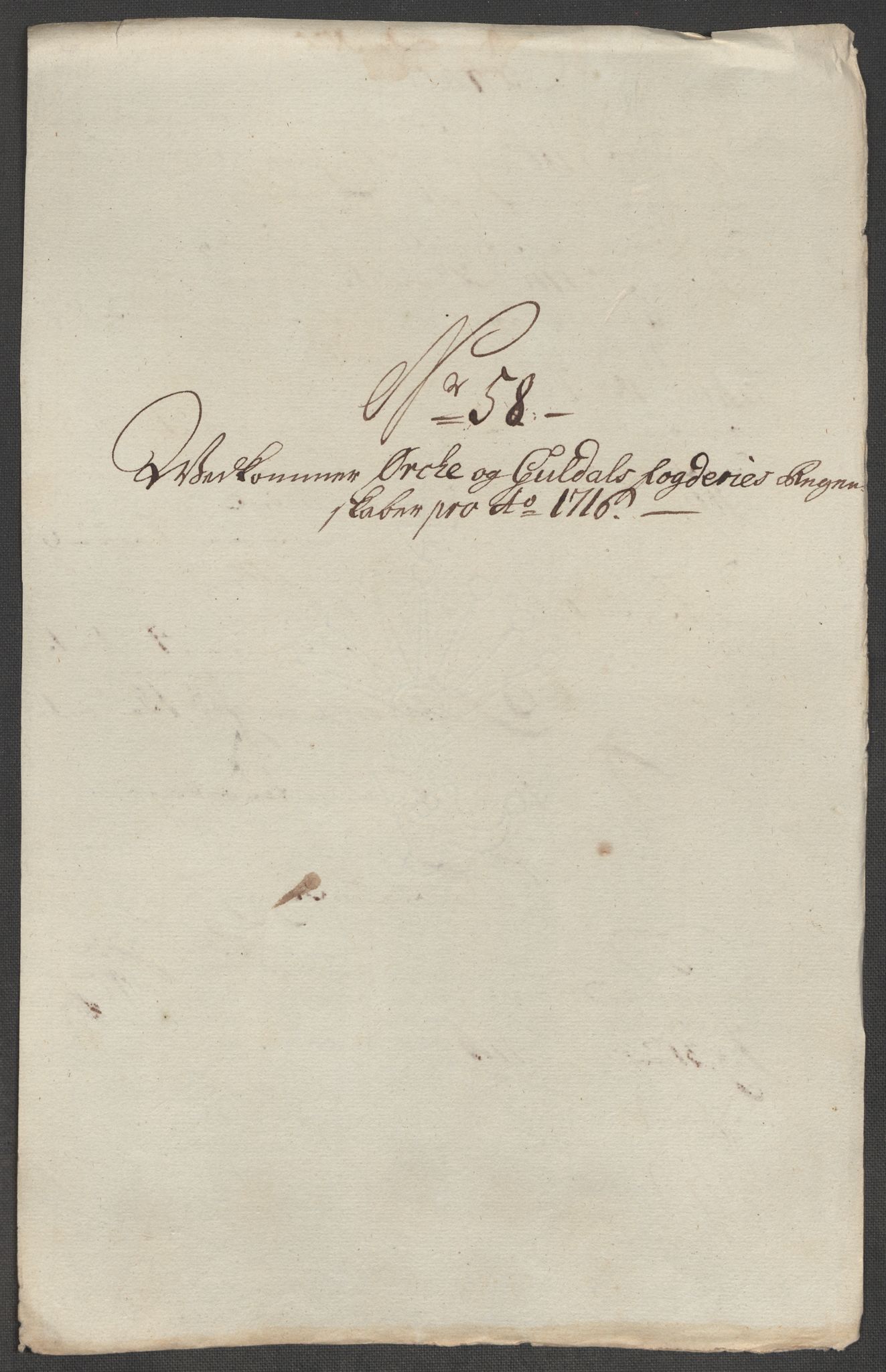 Rentekammeret inntil 1814, Reviderte regnskaper, Fogderegnskap, RA/EA-4092/R60/L3968: Fogderegnskap Orkdal og Gauldal, 1716, p. 113