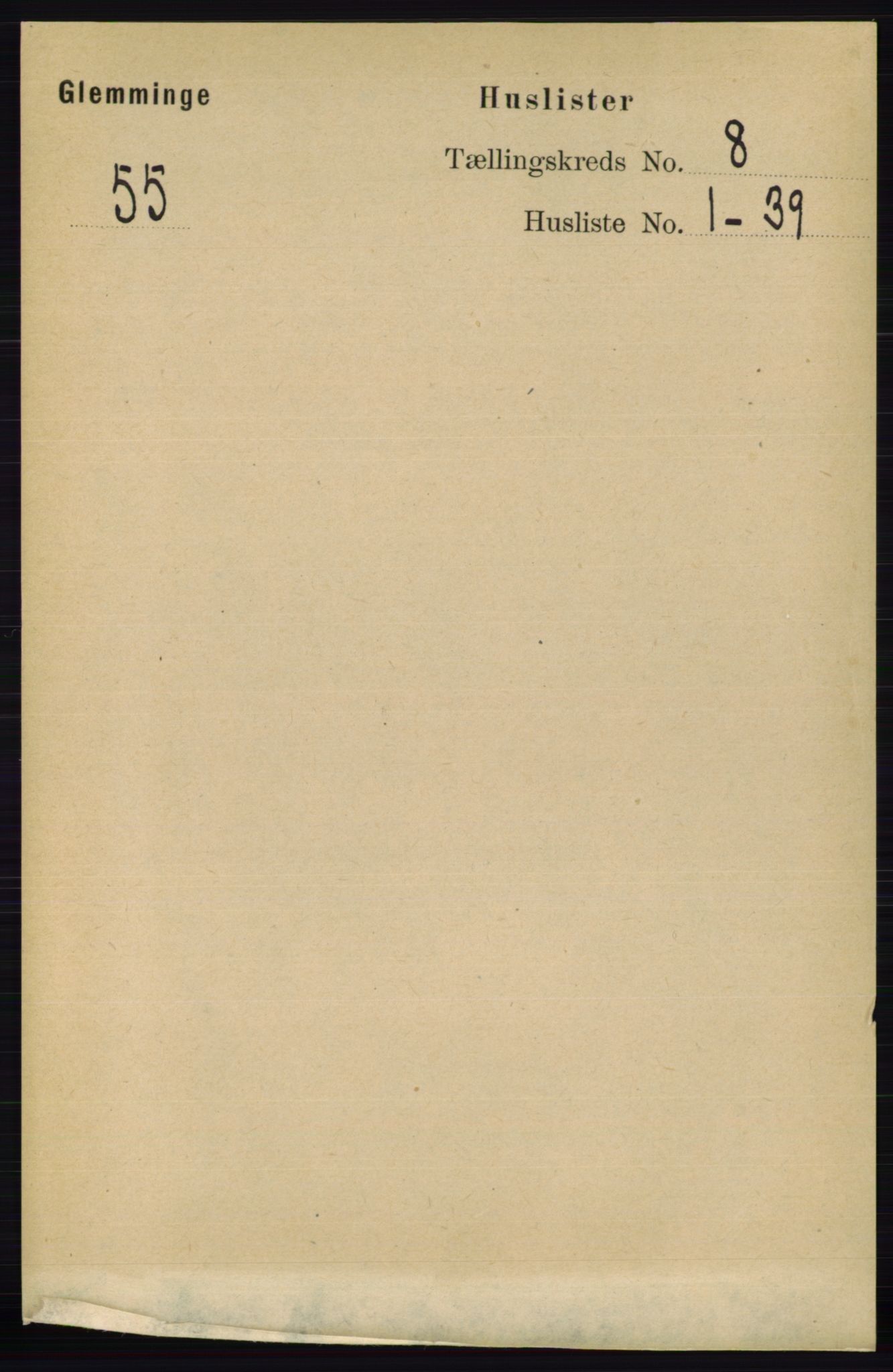 RA, 1891 census for 0132 Glemmen, 1891, p. 9263