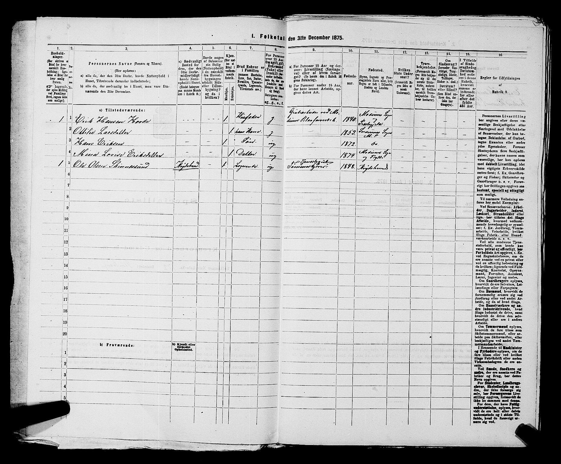 SAKO, 1875 census for 0623P Modum, 1875, p. 2883