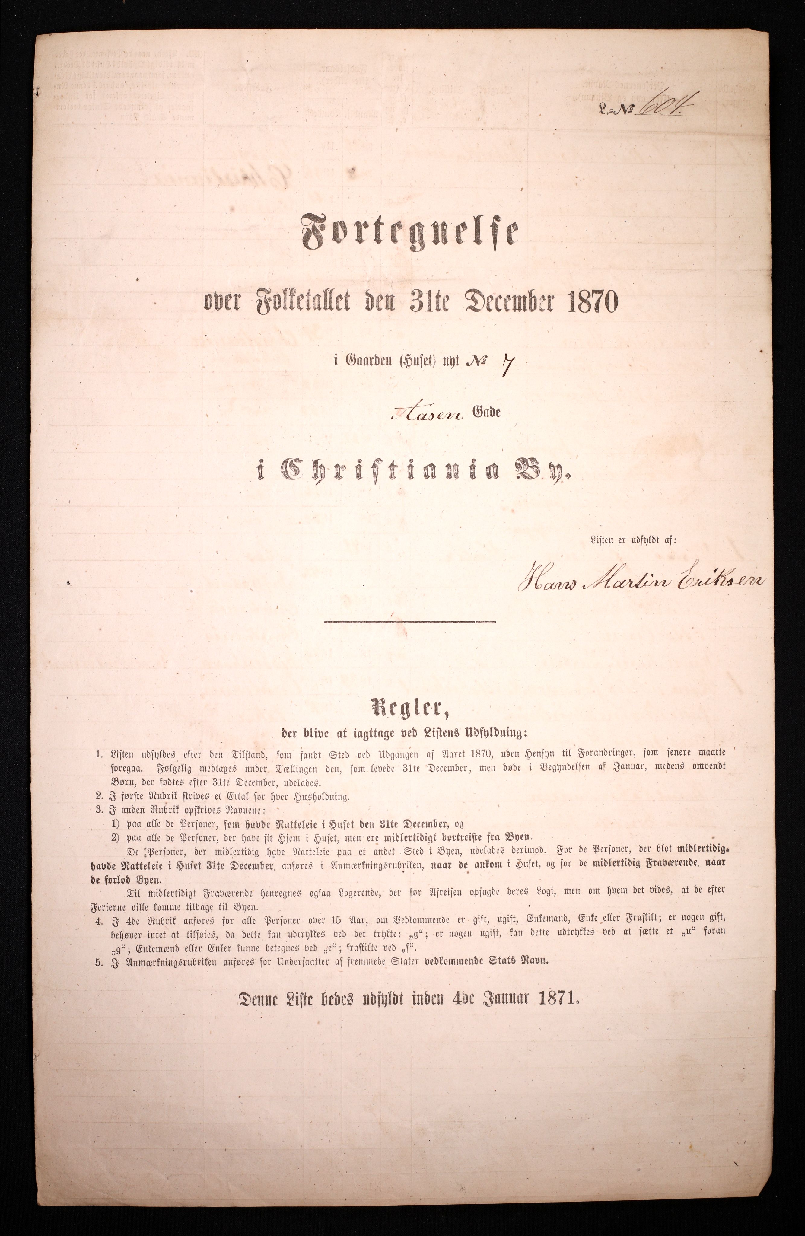 RA, 1870 census for 0301 Kristiania, 1870, p. 4806