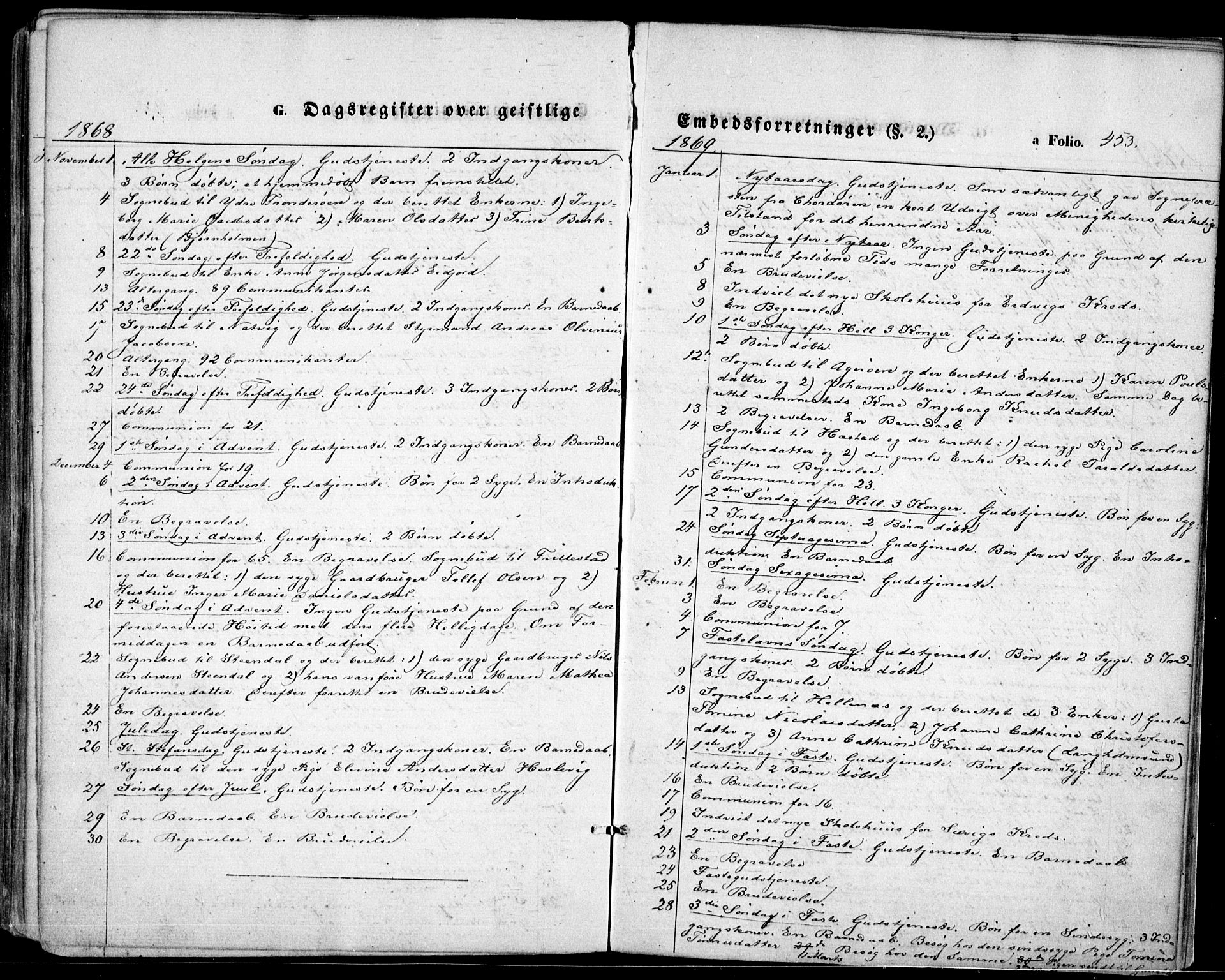 Høvåg sokneprestkontor, AV/SAK-1111-0025/F/Fa/L0004: Parish register (official) no. A 4, 1859-1877, p. 453