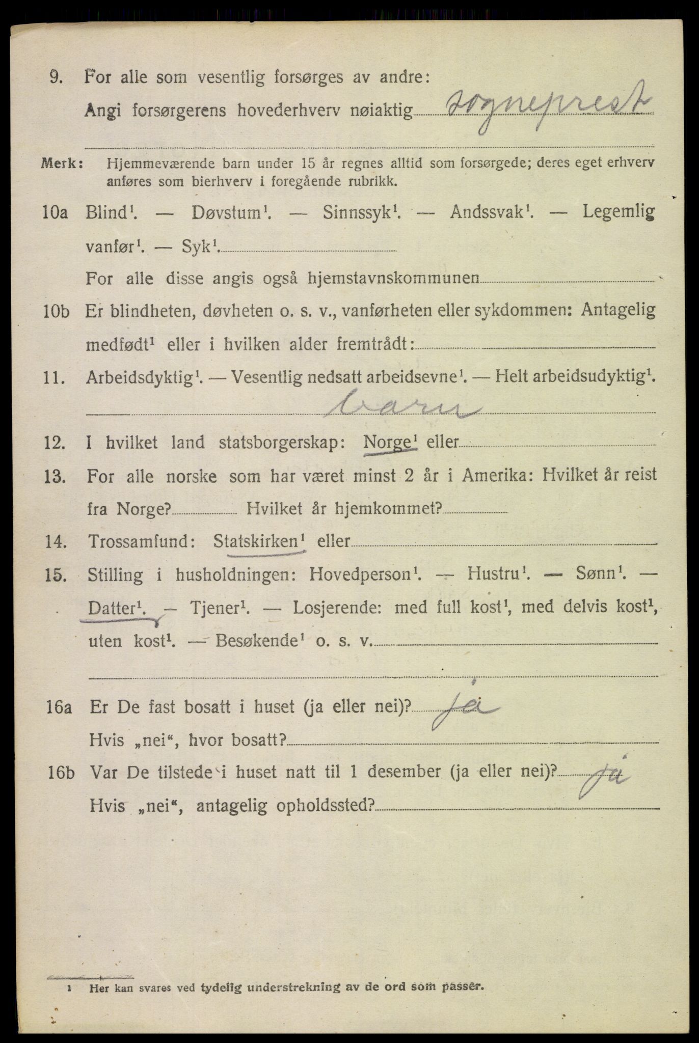 SAH, 1920 census for Vardal, 1920, p. 3534