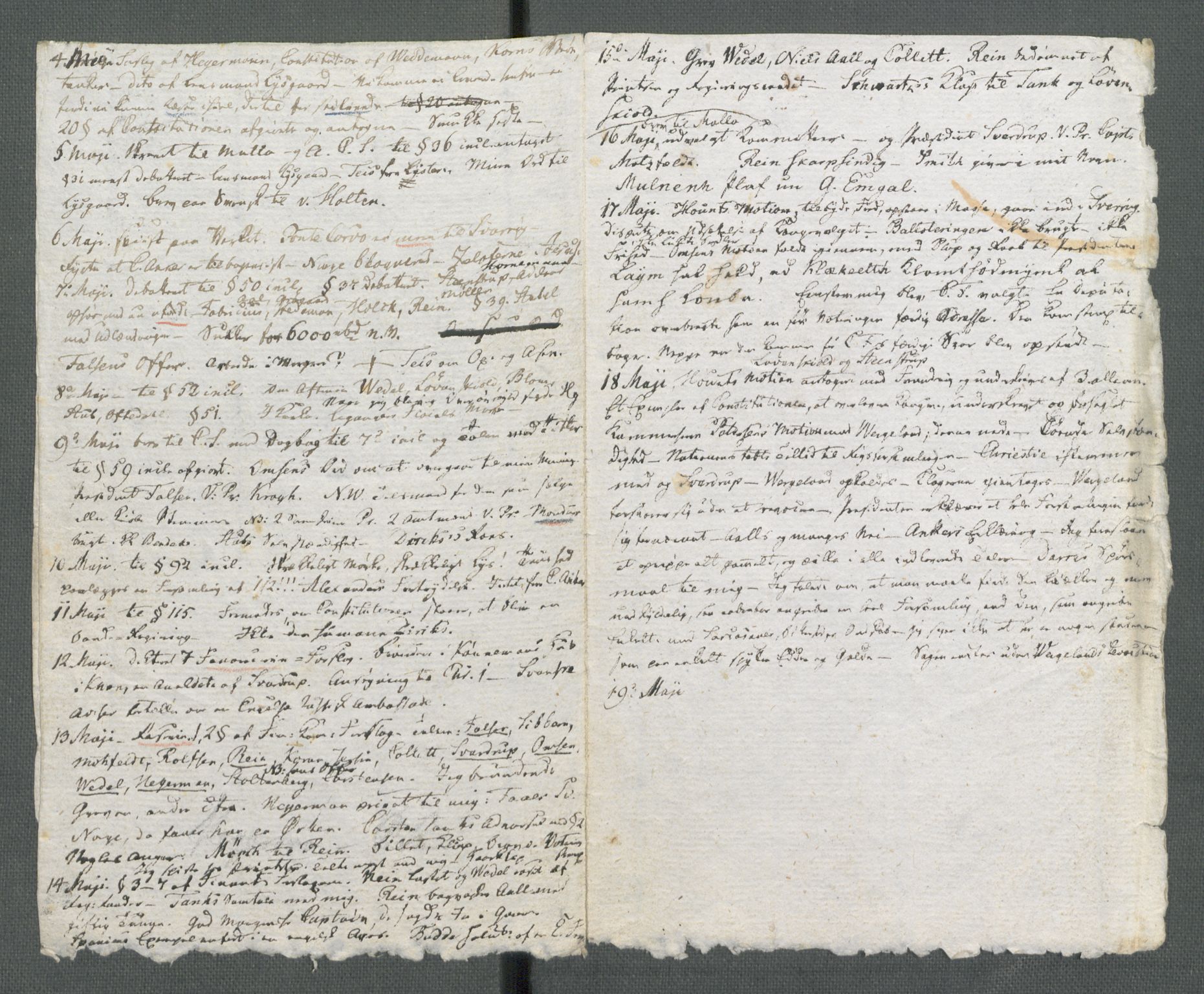 Forskjellige samlinger, Historisk-kronologisk samling, AV/RA-EA-4029/G/Ga/L0009A: Historisk-kronologisk samling. Dokumenter fra januar og ut september 1814. , 1814, p. 176