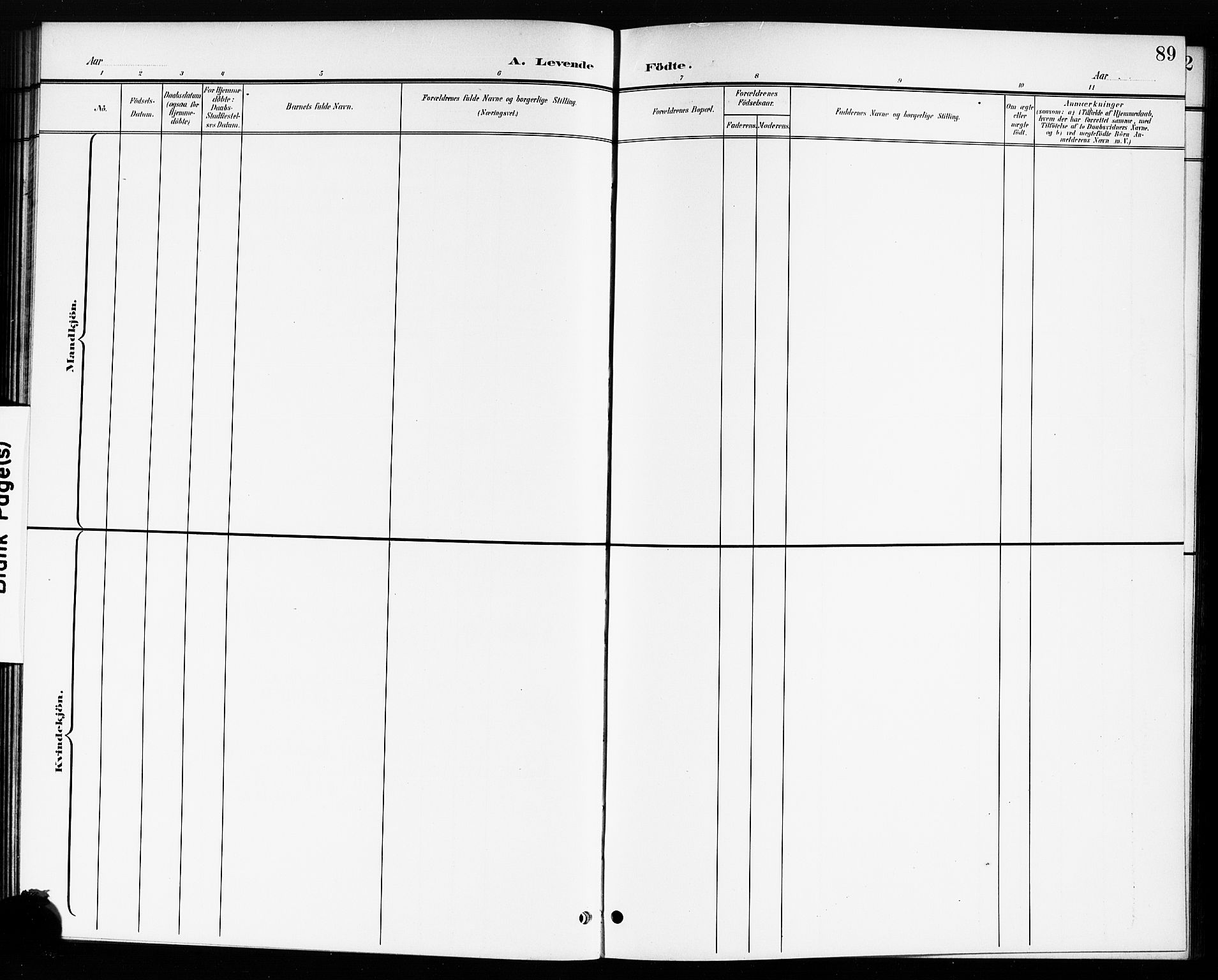 Drøbak prestekontor Kirkebøker, AV/SAO-A-10142a/G/Ga/L0001: Parish register (copy) no. I 1, 1897-1917, p. 89