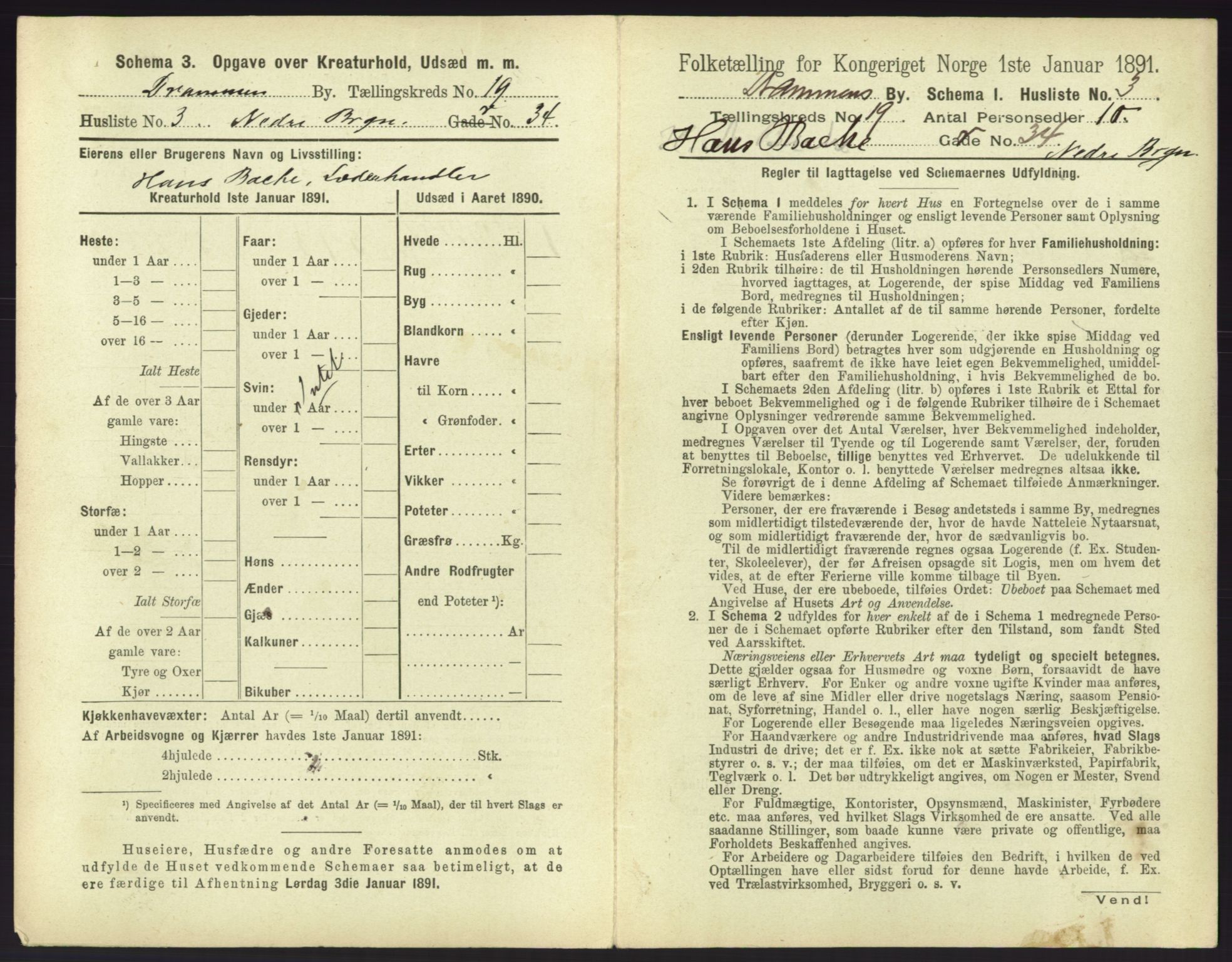 RA, 1891 census for 0602 Drammen, 1891, p. 1575