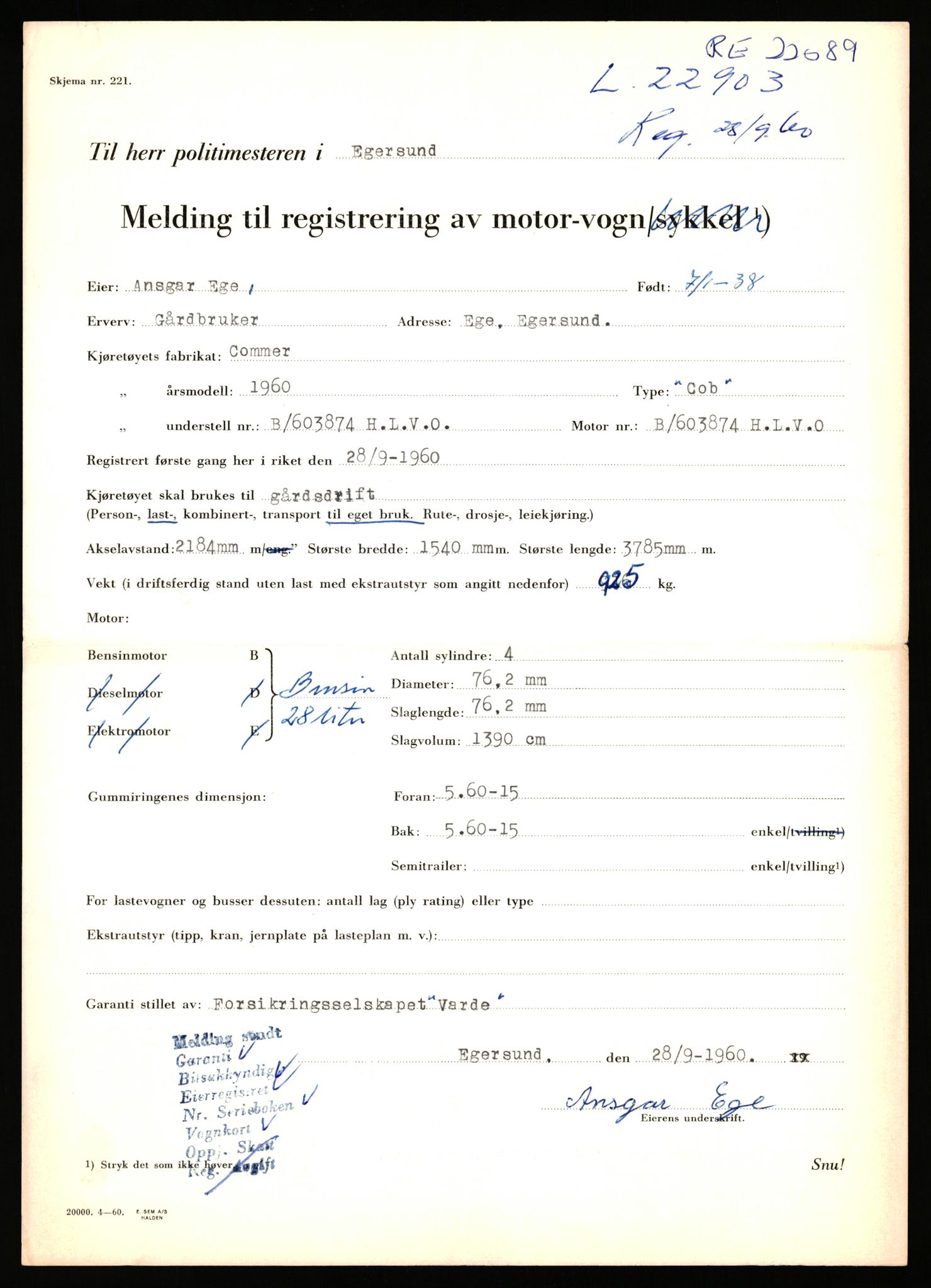 Stavanger trafikkstasjon, AV/SAST-A-101942/0/F/L0040: L-22800 - L-23999, 1930-1971, p. 377