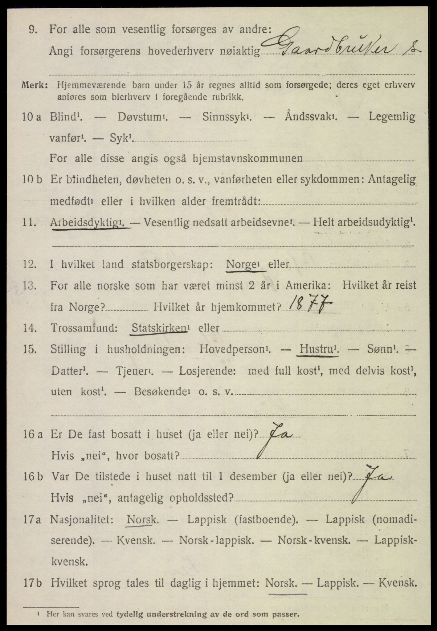 SAT, 1920 census for Skatval, 1920, p. 3508