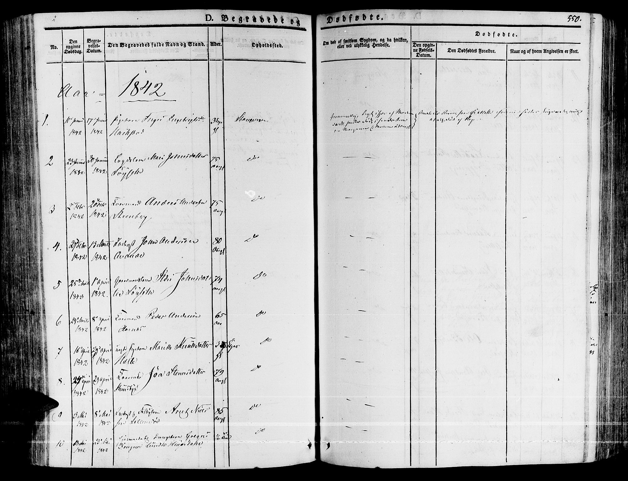 Ministerialprotokoller, klokkerbøker og fødselsregistre - Møre og Romsdal, AV/SAT-A-1454/592/L1024: Parish register (official) no. 592A03 /1, 1831-1849, p. 550