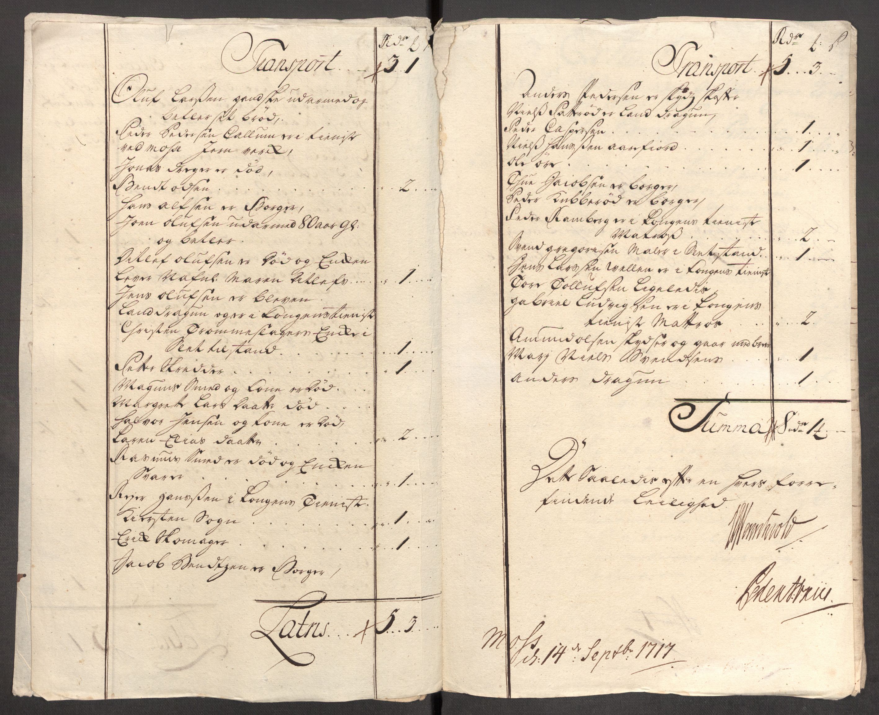 Rentekammeret inntil 1814, Reviderte regnskaper, Fogderegnskap, AV/RA-EA-4092/R04/L0141: Fogderegnskap Moss, Onsøy, Tune, Veme og Åbygge, 1717, p. 52