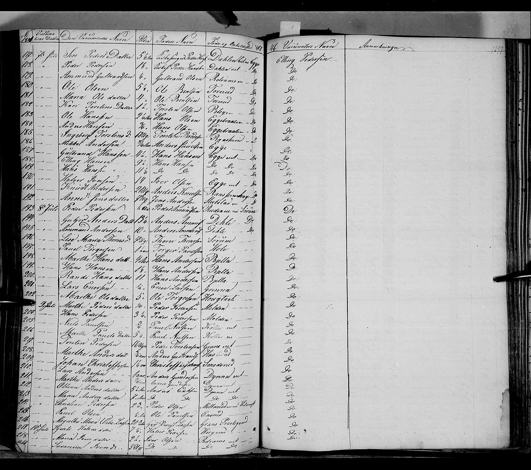 Gran prestekontor, AV/SAH-PREST-112/H/Ha/Haa/L0011: Parish register (official) no. 11, 1842-1856, p. 1296-1297