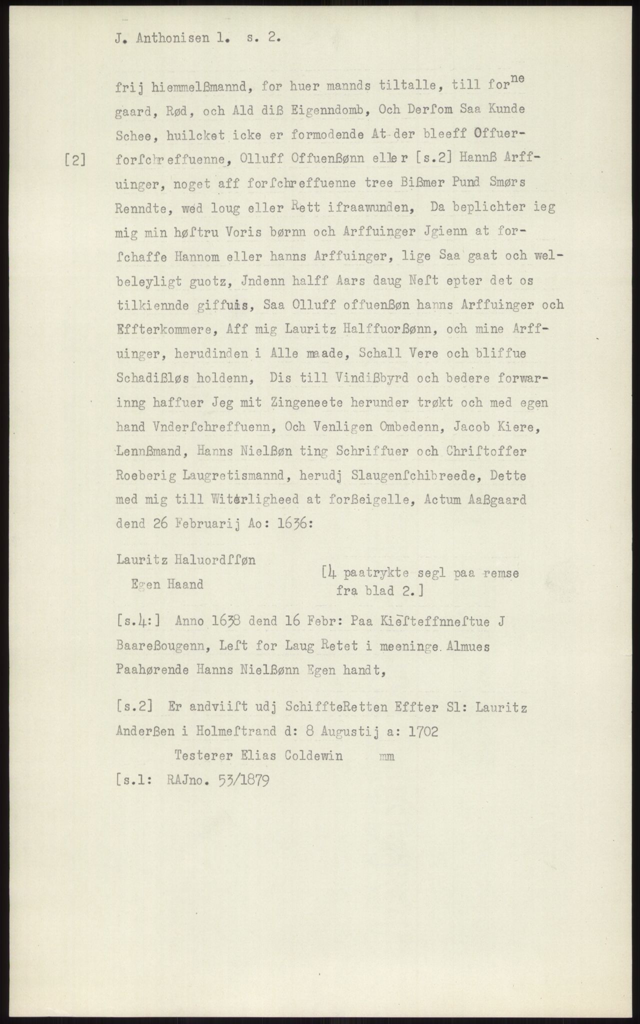 Samlinger til kildeutgivelse, Diplomavskriftsamlingen, AV/RA-EA-4053/H/Ha, p. 450