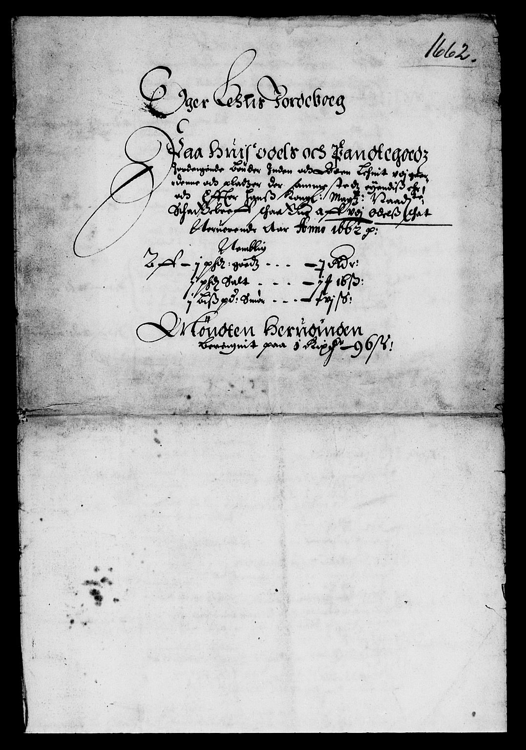 Rentekammeret inntil 1814, Reviderte regnskaper, Lensregnskaper, RA/EA-5023/R/Rb/Rbm/L0010: Eiker len, 1660-1663