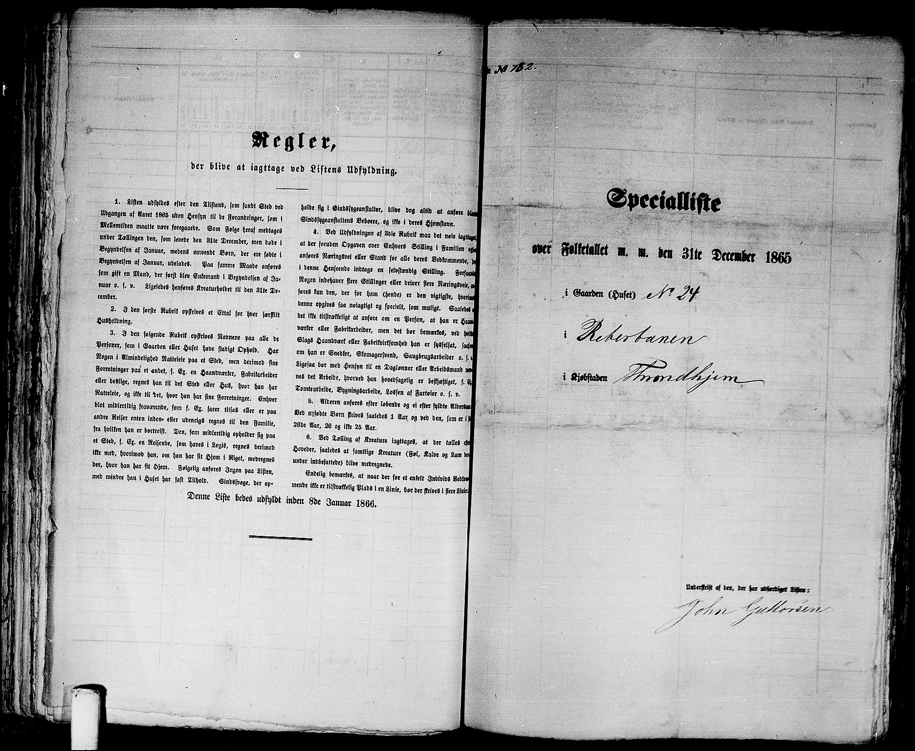 RA, 1865 census for Trondheim, 1865, p. 1635