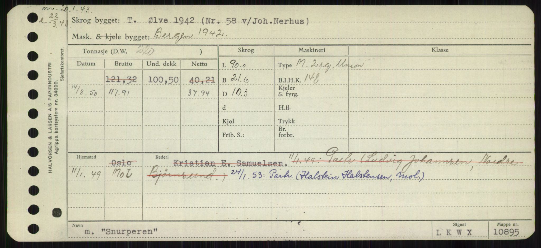 Sjøfartsdirektoratet med forløpere, Skipsmålingen, AV/RA-S-1627/H/Hb/L0004: Fartøy, O-S, p. 387