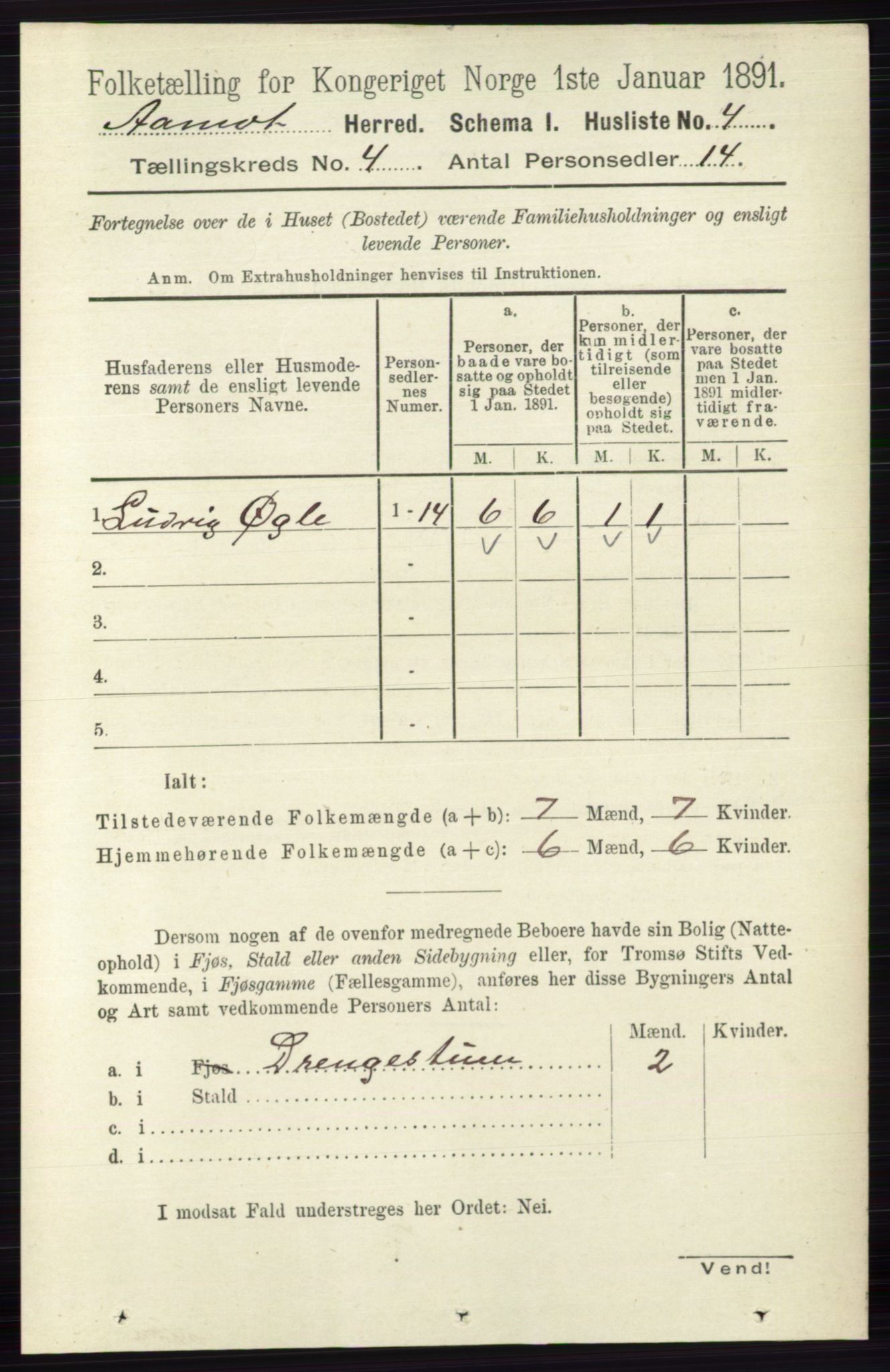 RA, 1891 census for 0429 Åmot, 1891, p. 2104