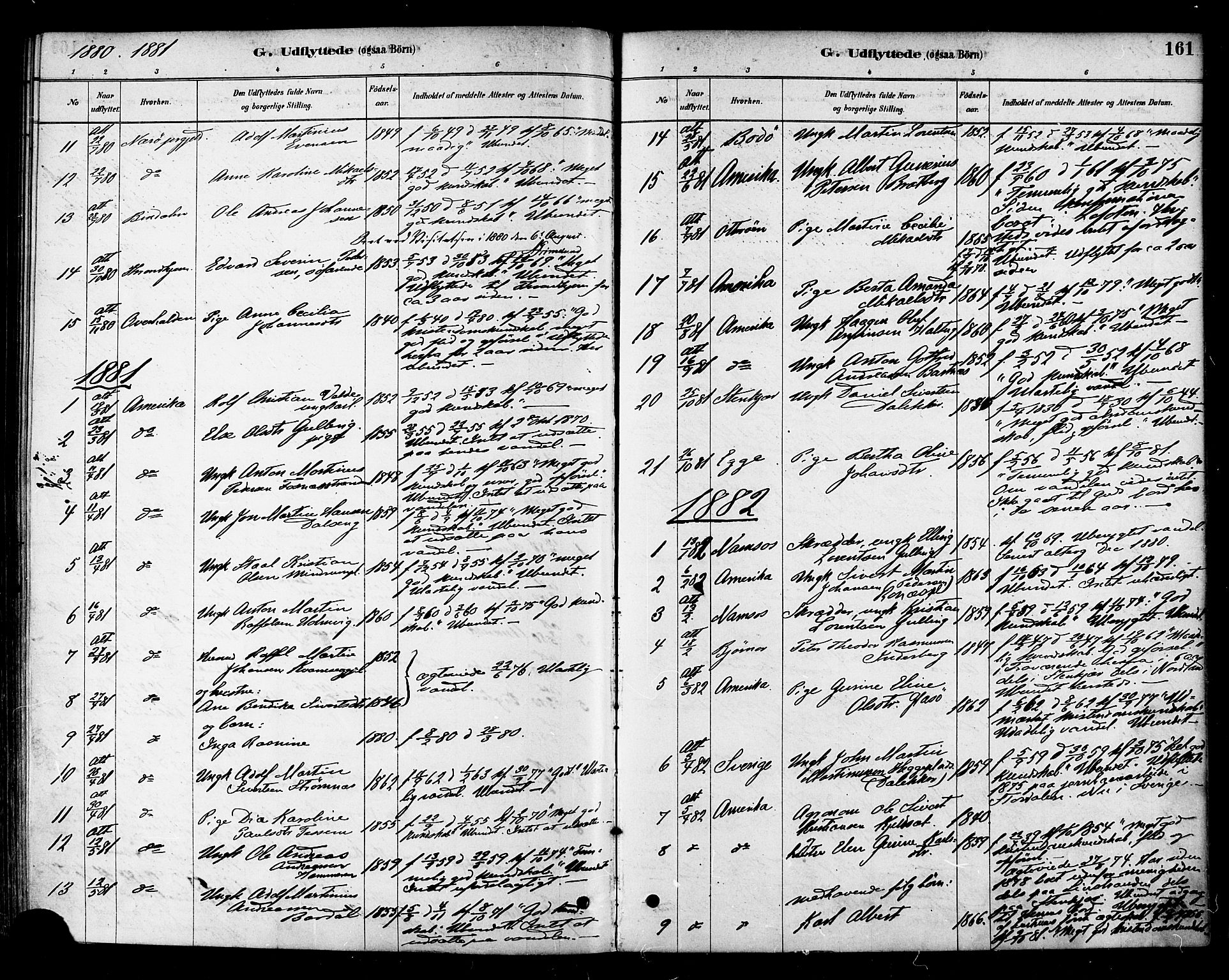 Ministerialprotokoller, klokkerbøker og fødselsregistre - Nord-Trøndelag, SAT/A-1458/741/L0395: Parish register (official) no. 741A09, 1878-1888, p. 161