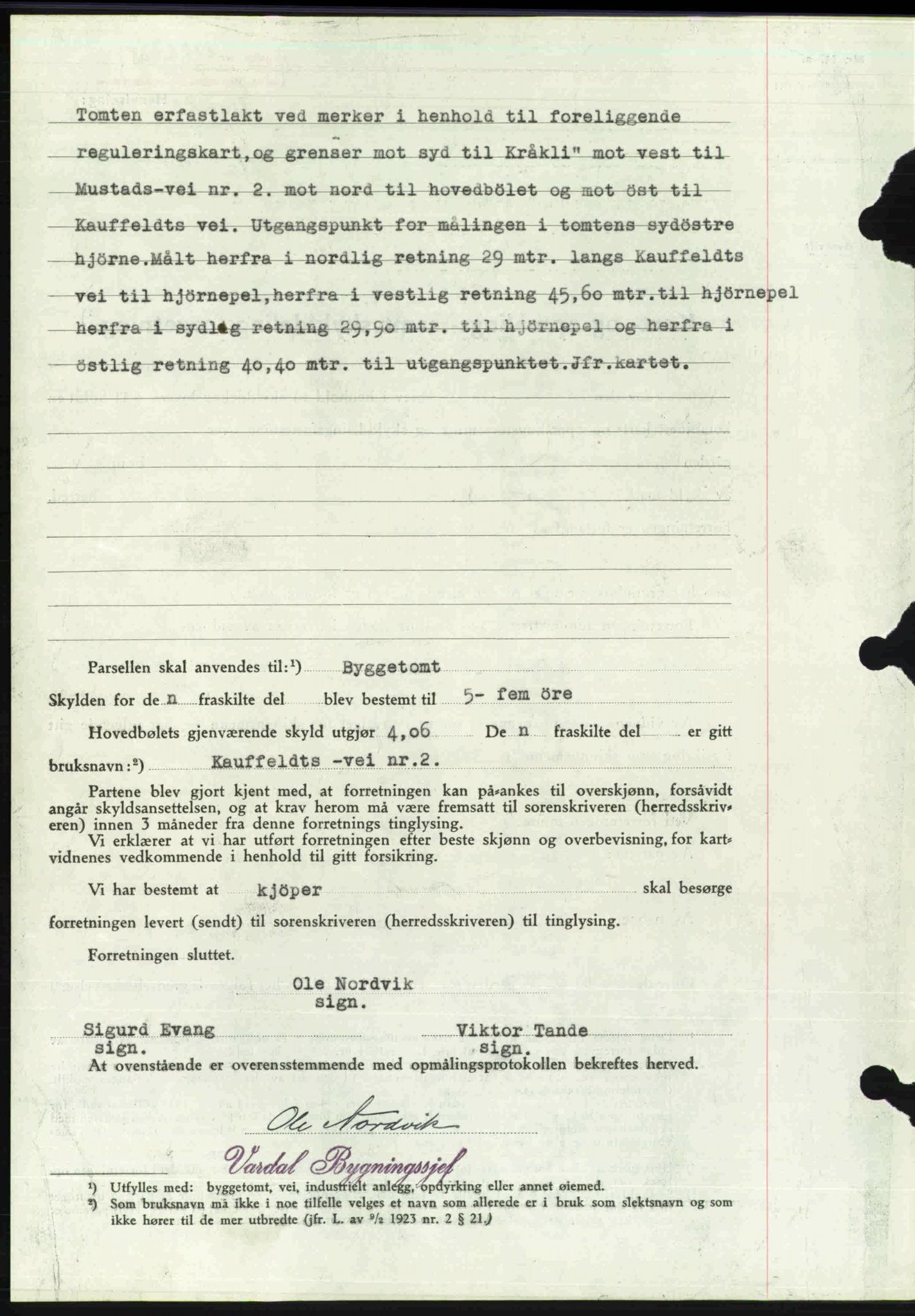 Toten tingrett, SAH/TING-006/H/Hb/Hbc/L0004: Mortgage book no. Hbc-04, 1938-1938, Diary no: : 2122/1938