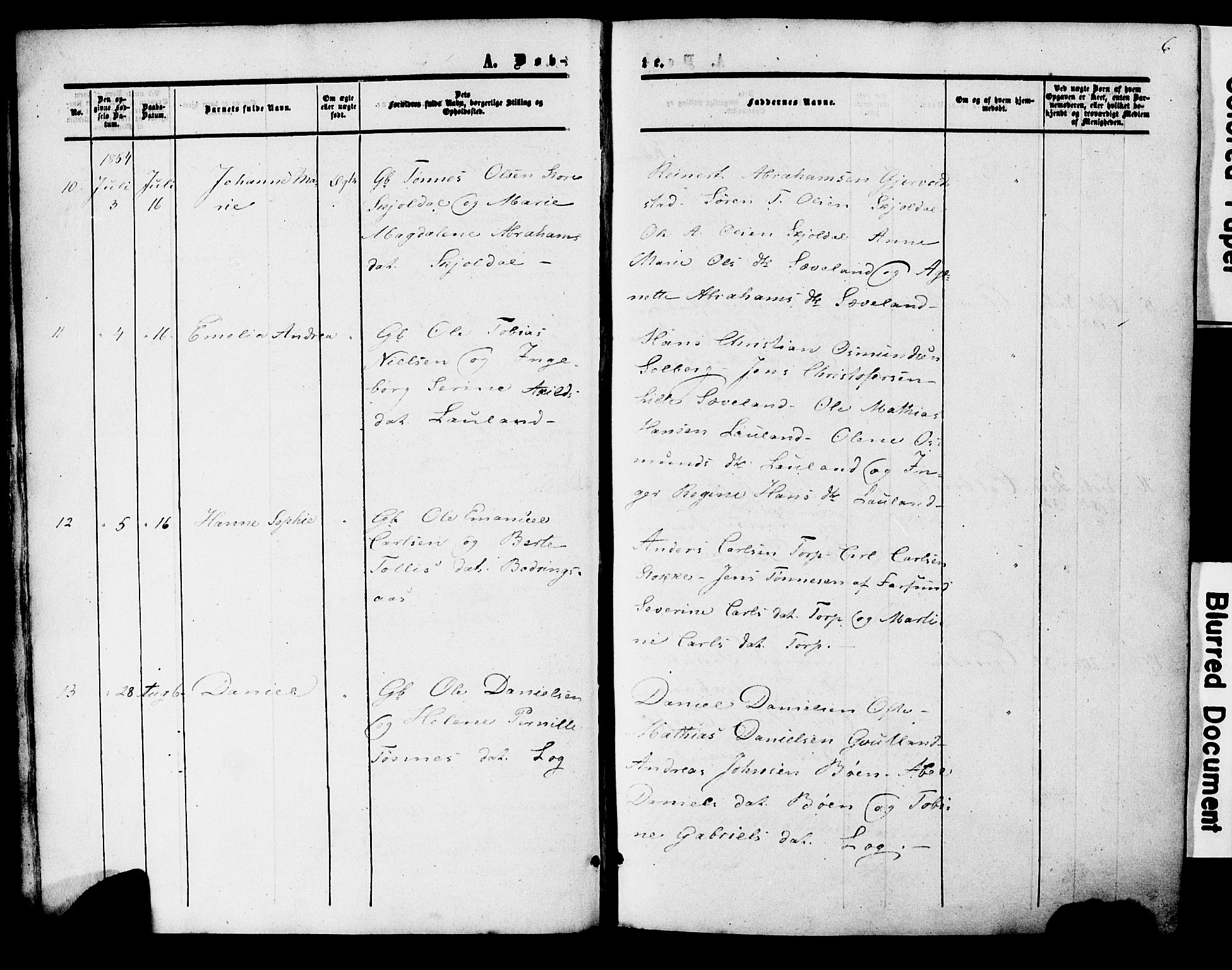 Herad sokneprestkontor, AV/SAK-1111-0018/F/Fa/Faa/L0005: Parish register (official) no. A 5, 1853-1886, p. 6