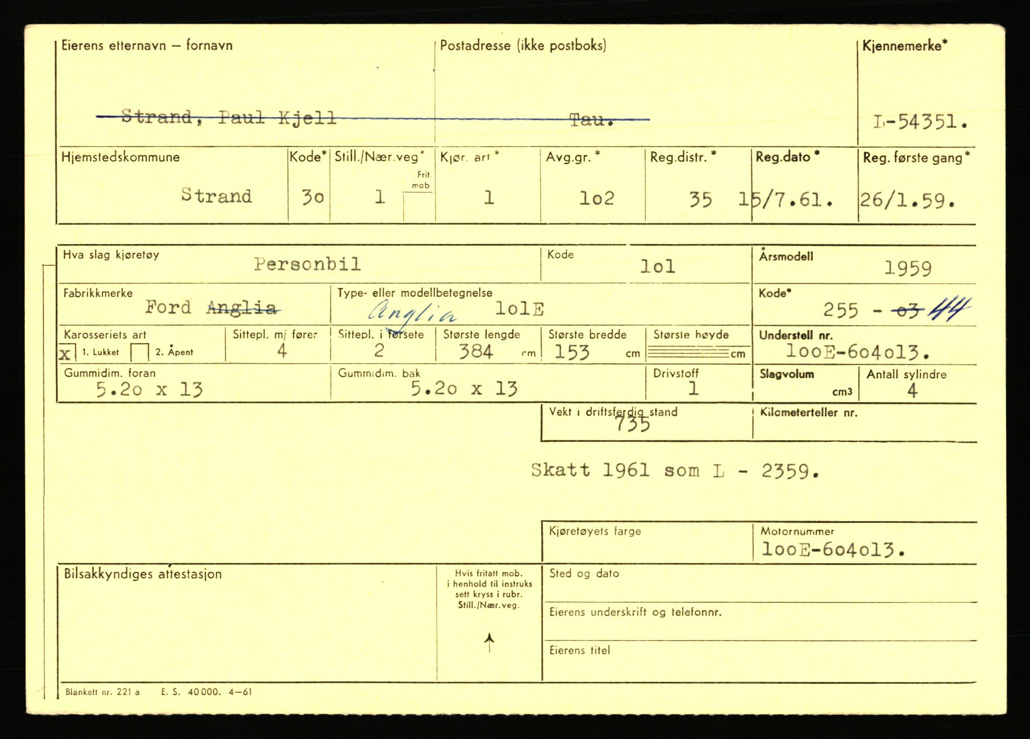 Stavanger trafikkstasjon, AV/SAST-A-101942/0/F/L0054: L-54200 - L-55699, 1930-1971, p. 307