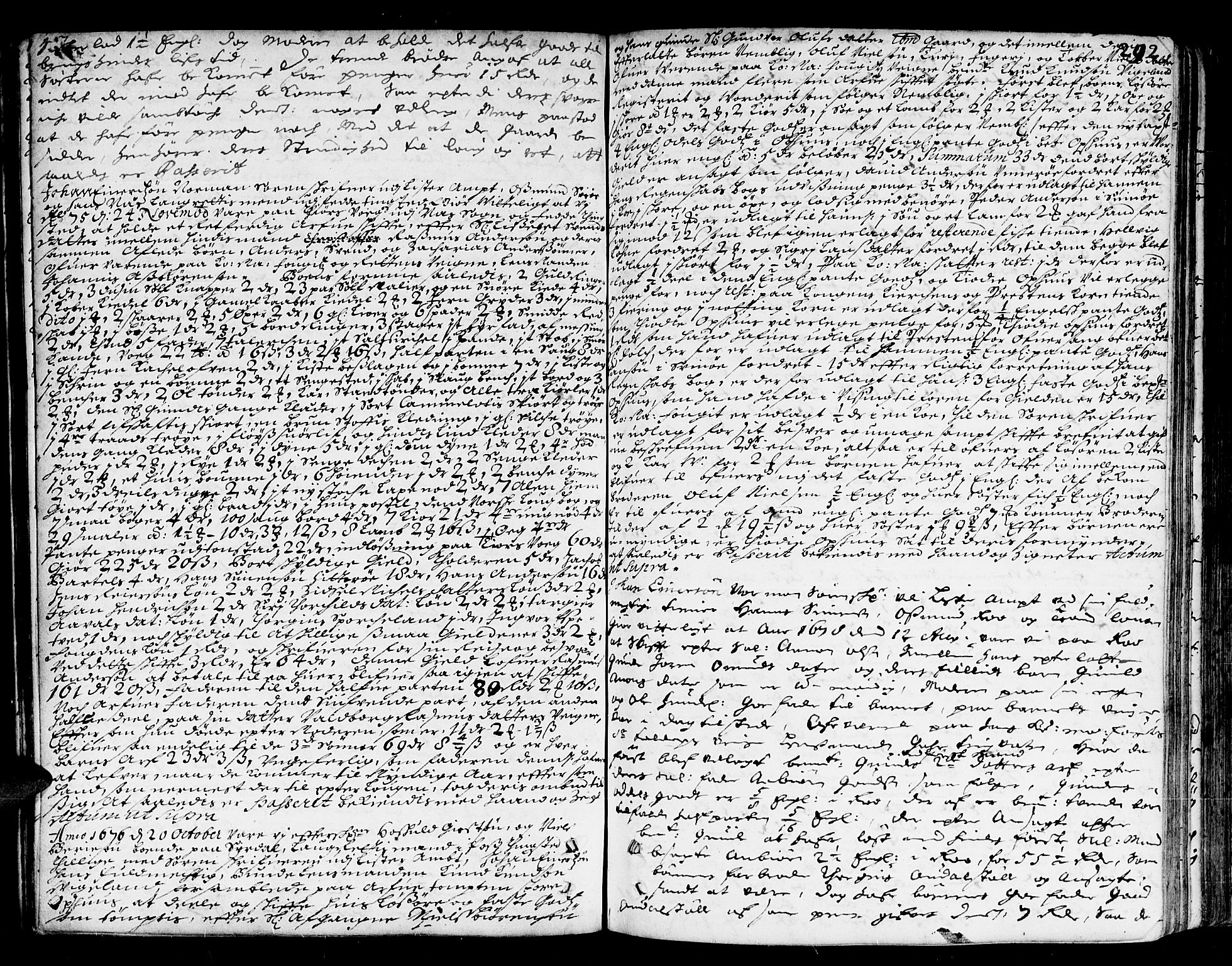 Lister sorenskriveri, AV/SAK-1221-0003/H/Hc/L0003: Skifteprotokoll nr 3 med register, 1672-1682, p. 291b-292a