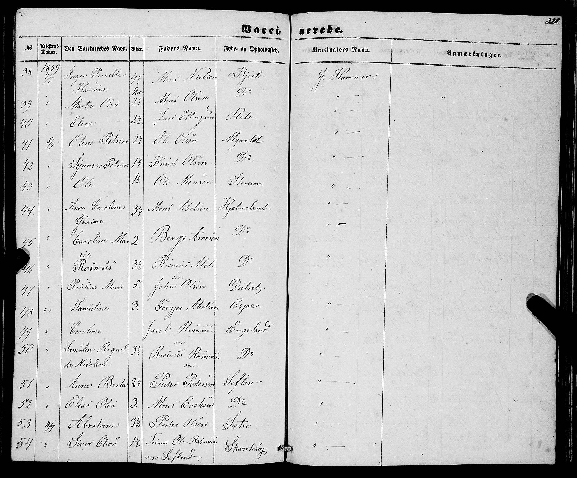 Eid sokneprestembete, AV/SAB-A-82301/H/Haa/Haaa/L0008: Parish register (official) no. A 8, 1858-1860, p. 320