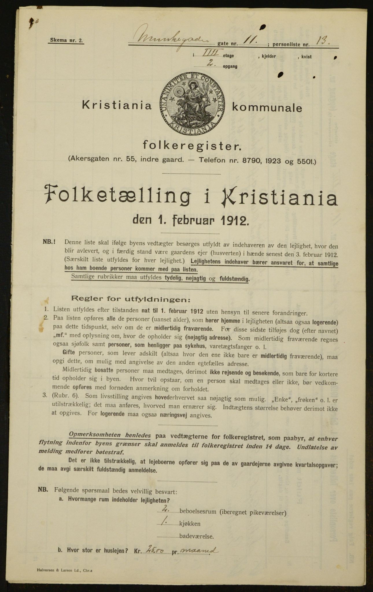 OBA, Municipal Census 1912 for Kristiania, 1912, p. 68622