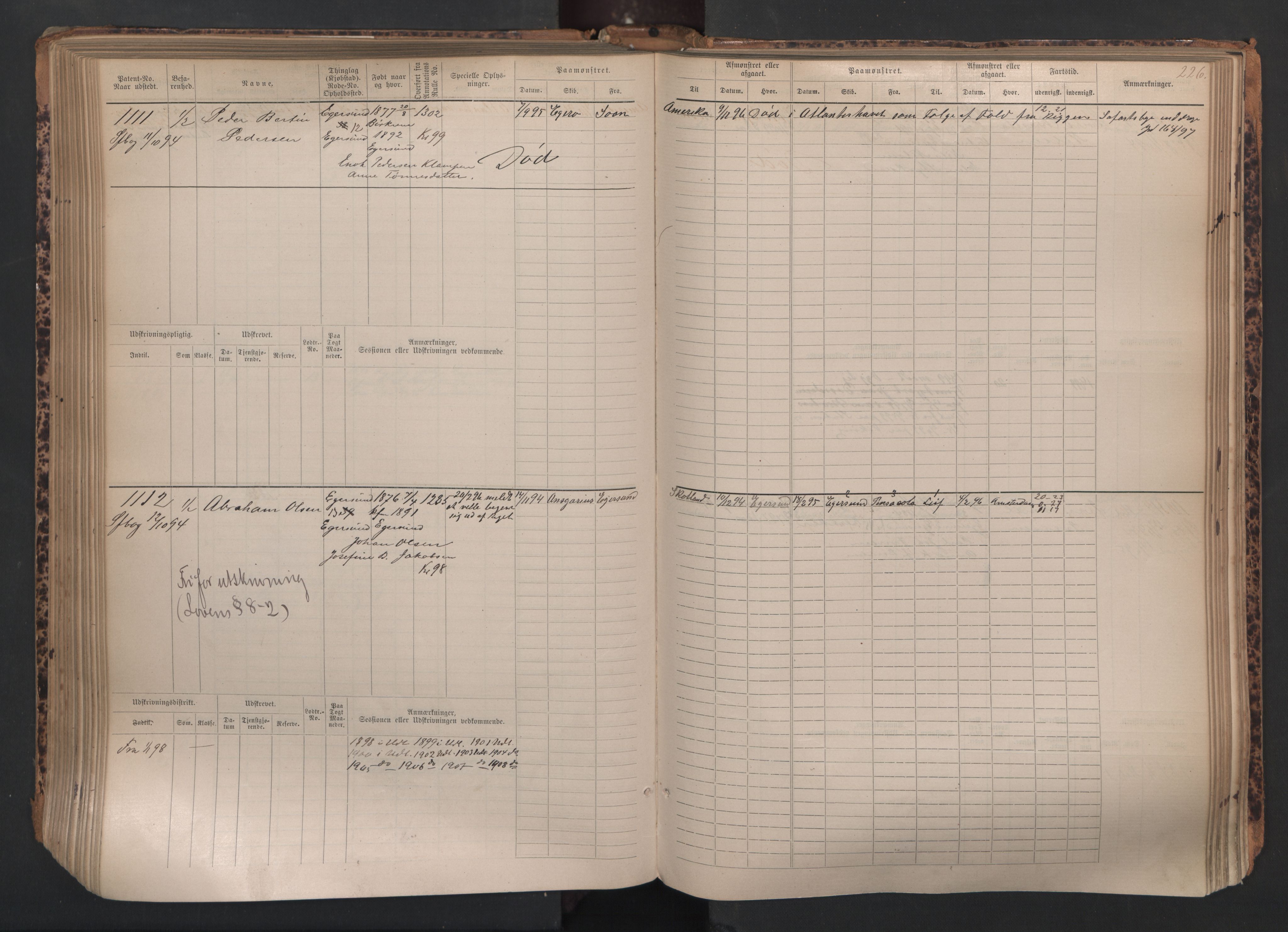 Egersund mønstringskrets, SAK/2031-0019/F/Fb/L0002: Hovedrulle nr 667-1330, O-4, 1880-1940, p. 227