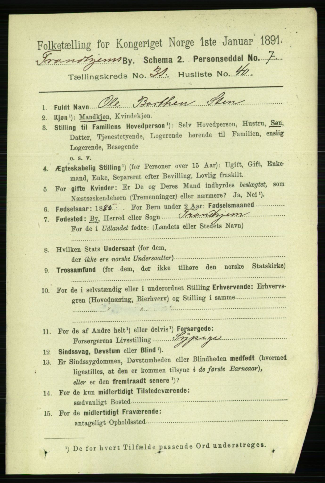 RA, 1891 census for 1601 Trondheim, 1891, p. 23723