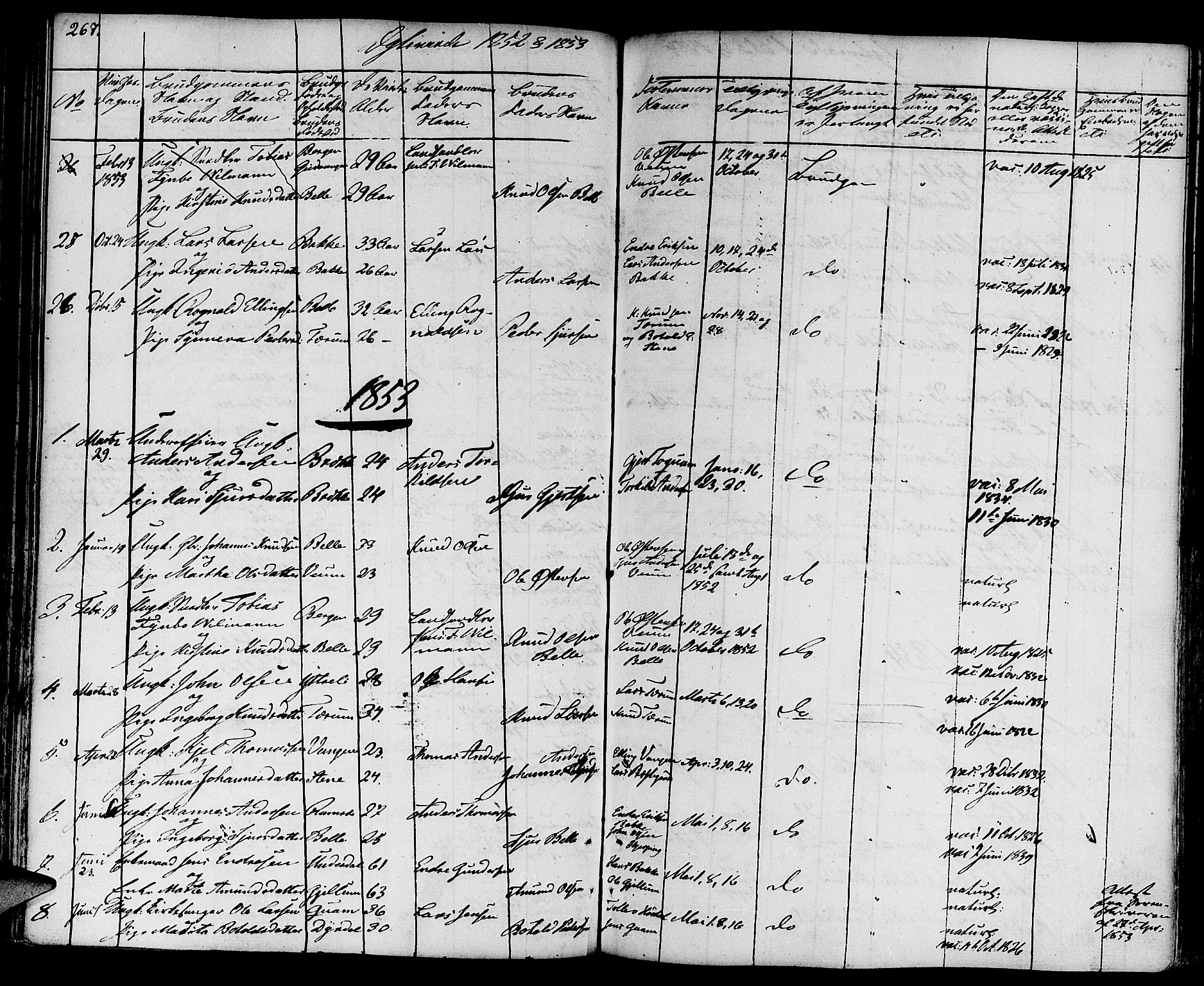 Aurland sokneprestembete, SAB/A-99937/H/Ha/Haa/L0006: Parish register (official) no. A 6, 1821-1859, p. 267