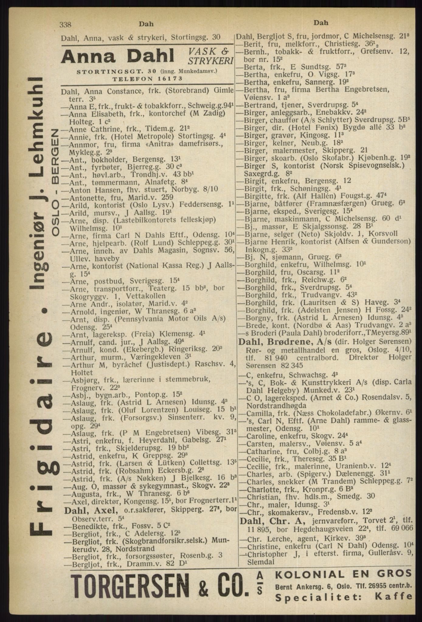 Kristiania/Oslo adressebok, PUBL/-, 1937, p. 338