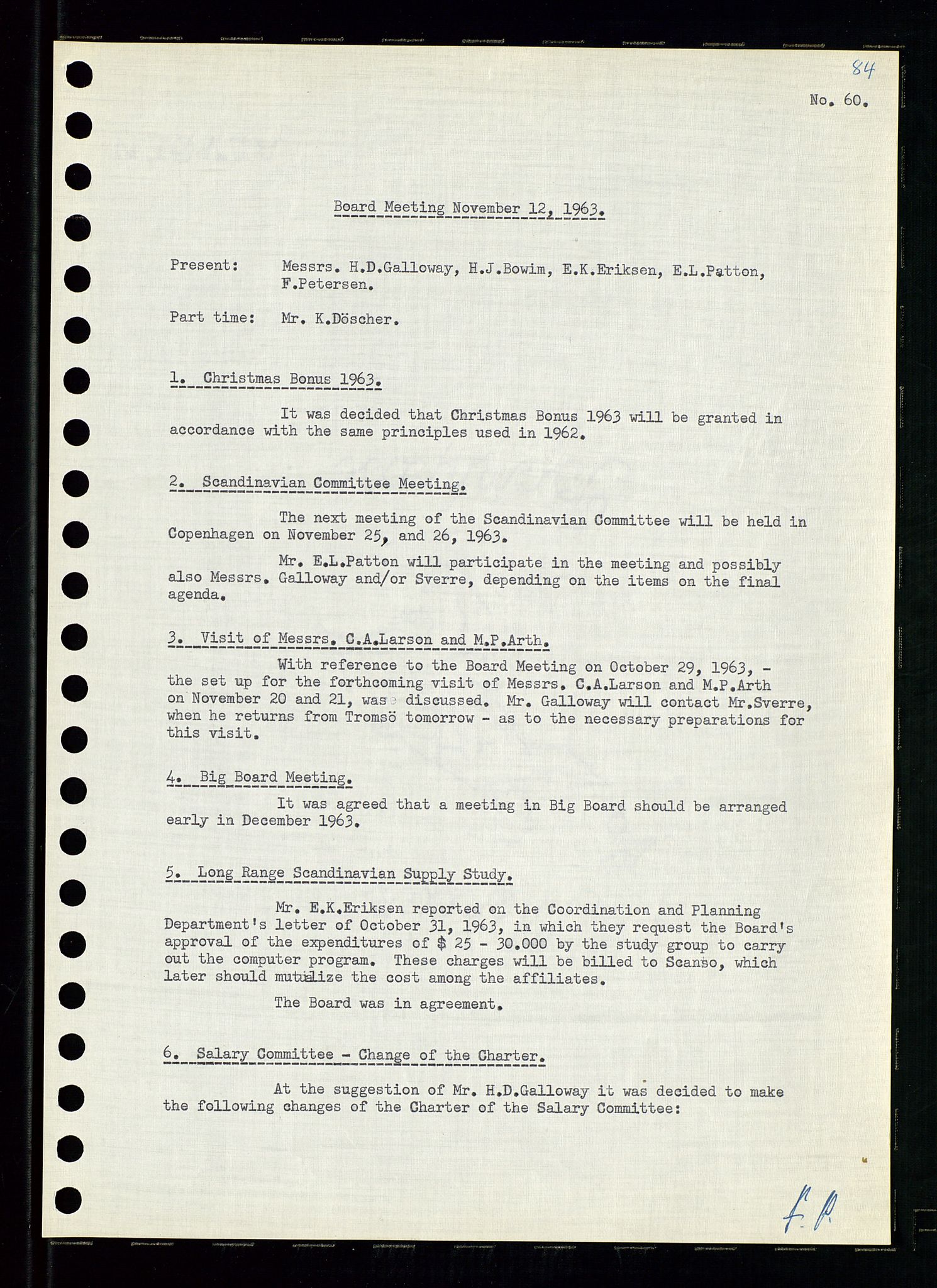 Pa 0982 - Esso Norge A/S, AV/SAST-A-100448/A/Aa/L0001/0004: Den administrerende direksjon Board minutes (styrereferater) / Den administrerende direksjon Board minutes (styrereferater), 1963-1964, p. 177