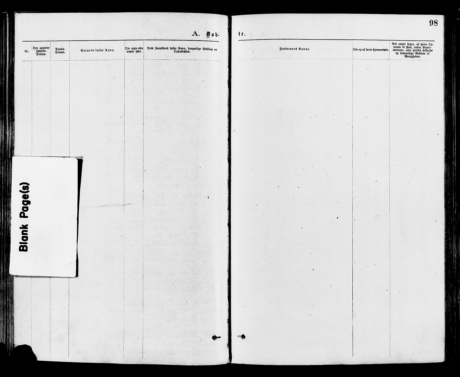 Nord-Aurdal prestekontor, SAH/PREST-132/H/Ha/Haa/L0009: Parish register (official) no. 9, 1876-1882, p. 98