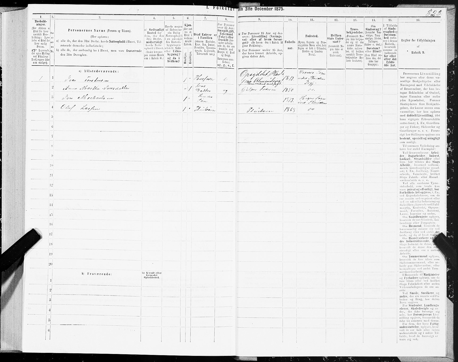 SAT, 1875 census for 1711P Øvre Stjørdal, 1875, p. 3323